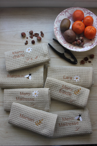 Pataya Torchons De Cuisine - Lot De 10 Bleu 100% Coton Torchon