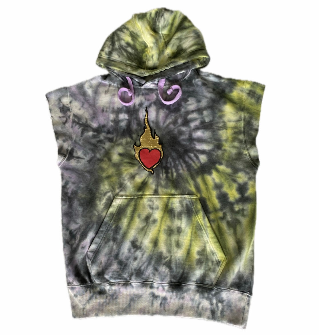 TieDye Shooting Heart hoody 2