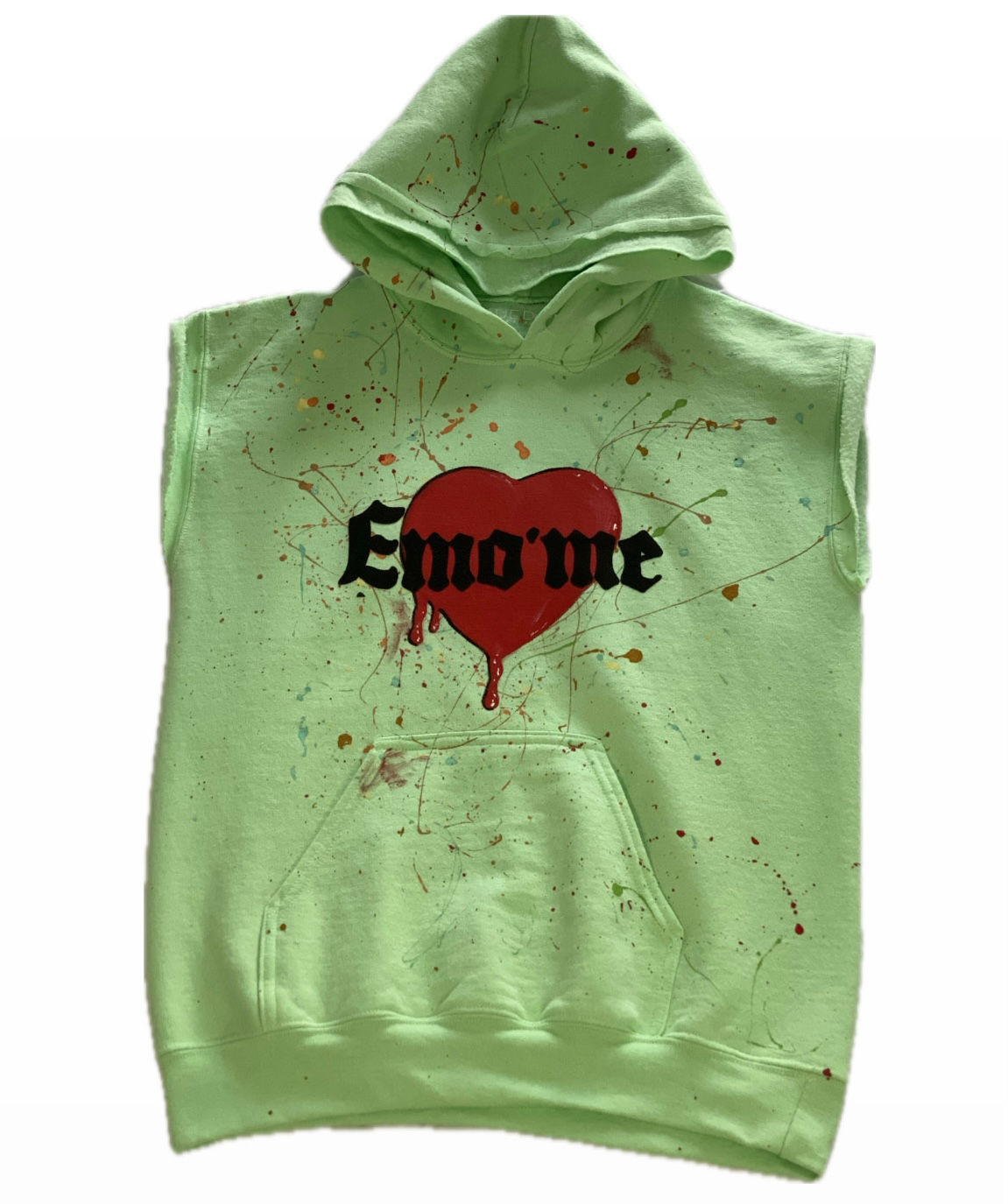 Mint Green Emo"me Sleeveless Hoody