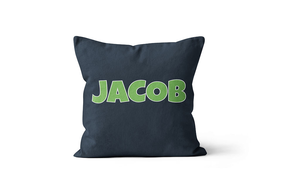 Thumbnail: Just a Name 16" x 16" Throw Pillow Cover