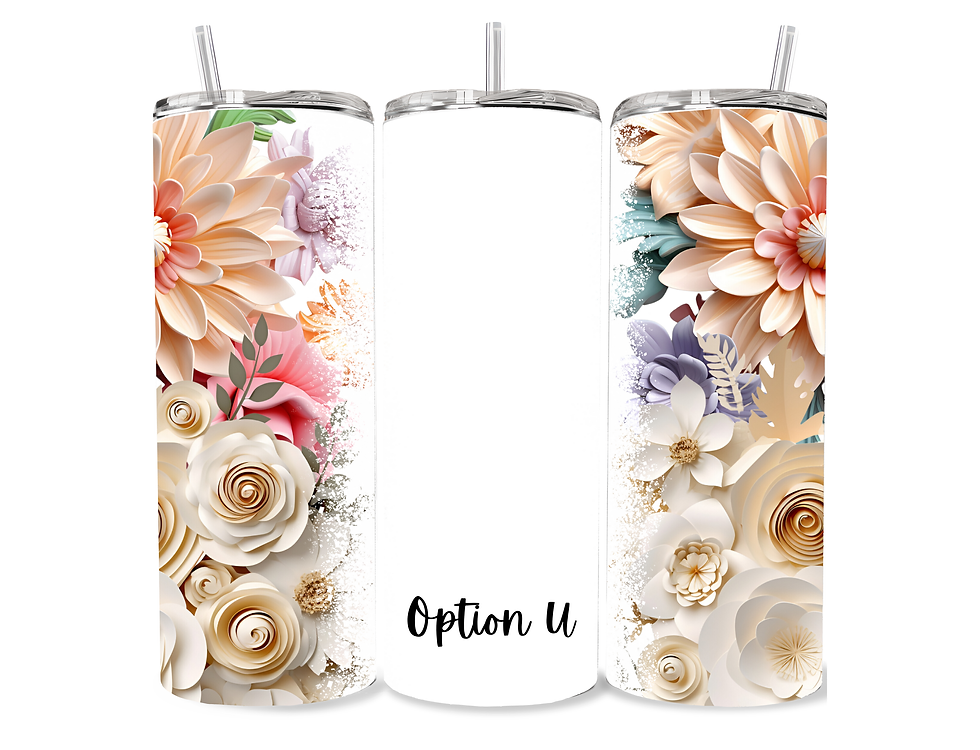 Thumbnail: Floral 2 Name Sublimation Tumblers 20oz