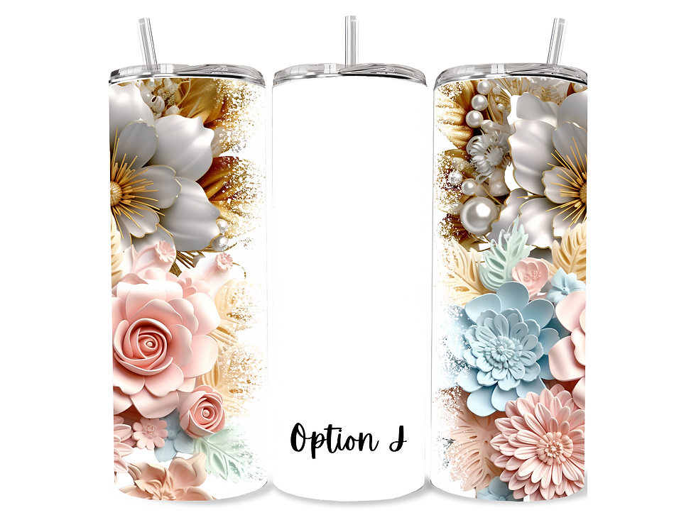 Thumbnail: Floral Name Sublimation Tumblers 20oz