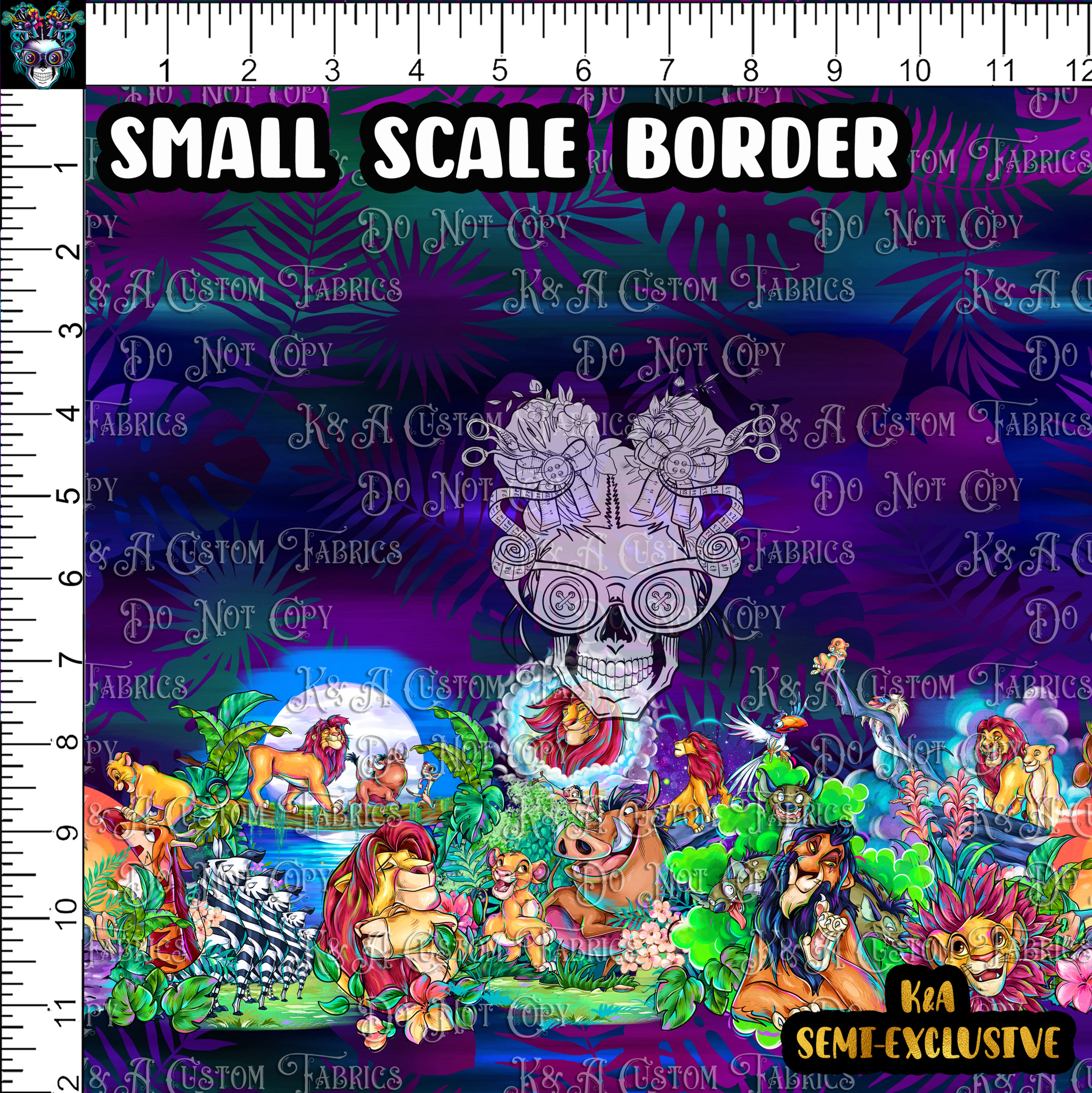 M. Motif King of Lions Small Scale Border