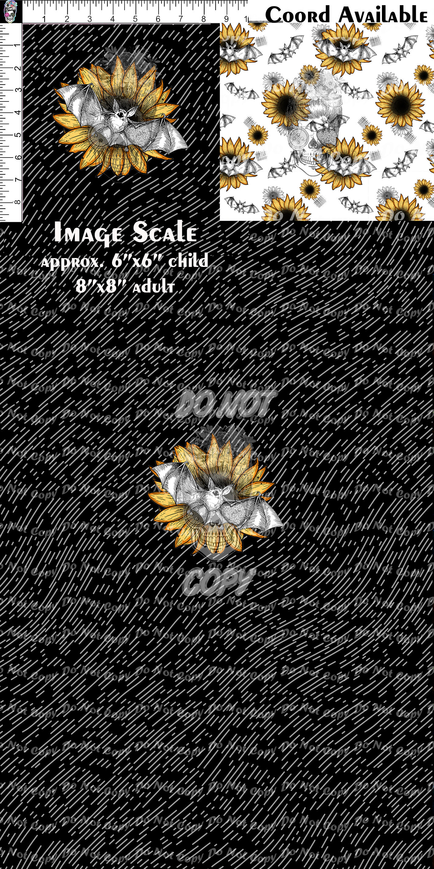 Sunflowers & Bats Clothing Panel