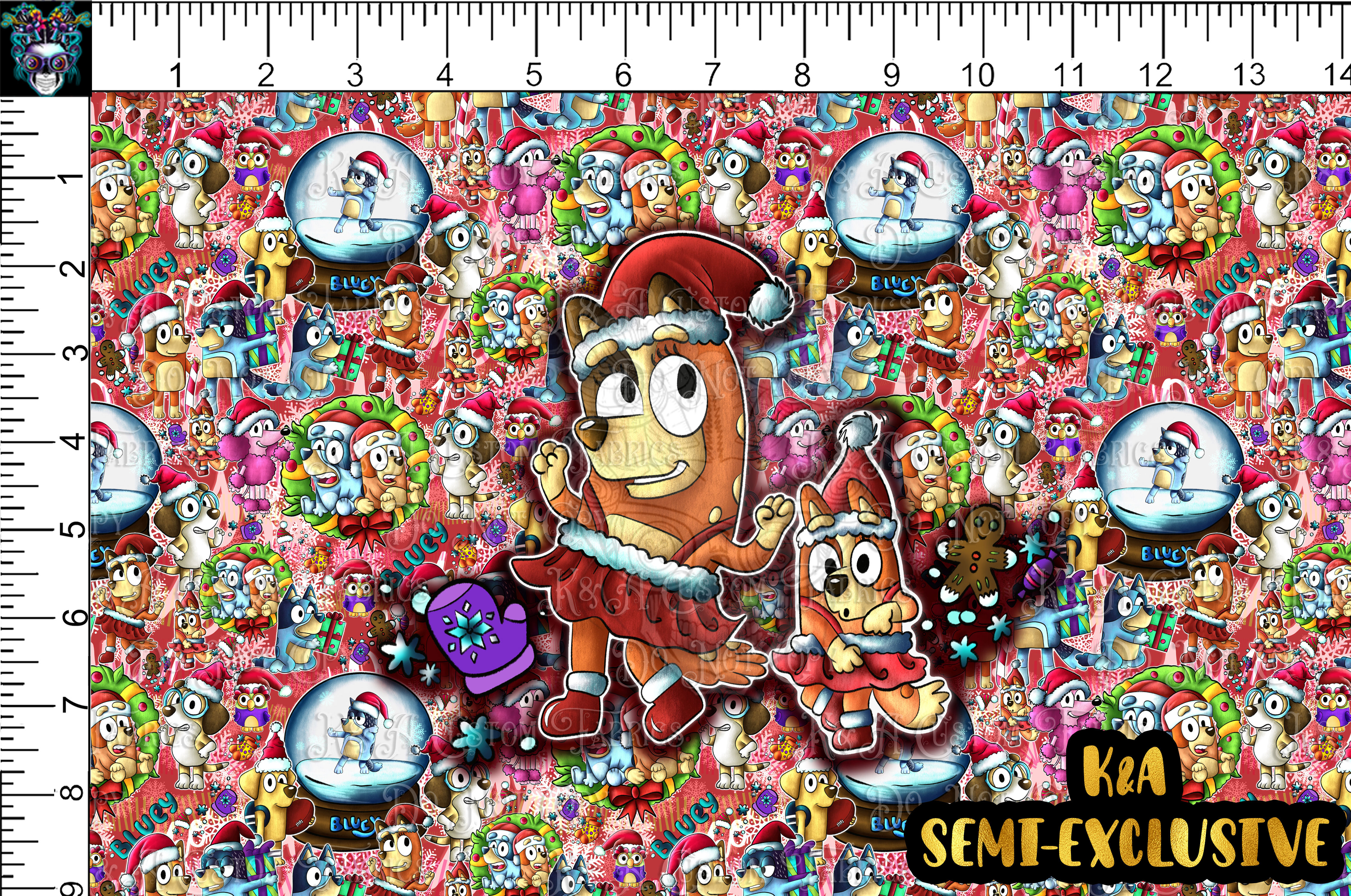 Xmas Heelers Tumbler Panel