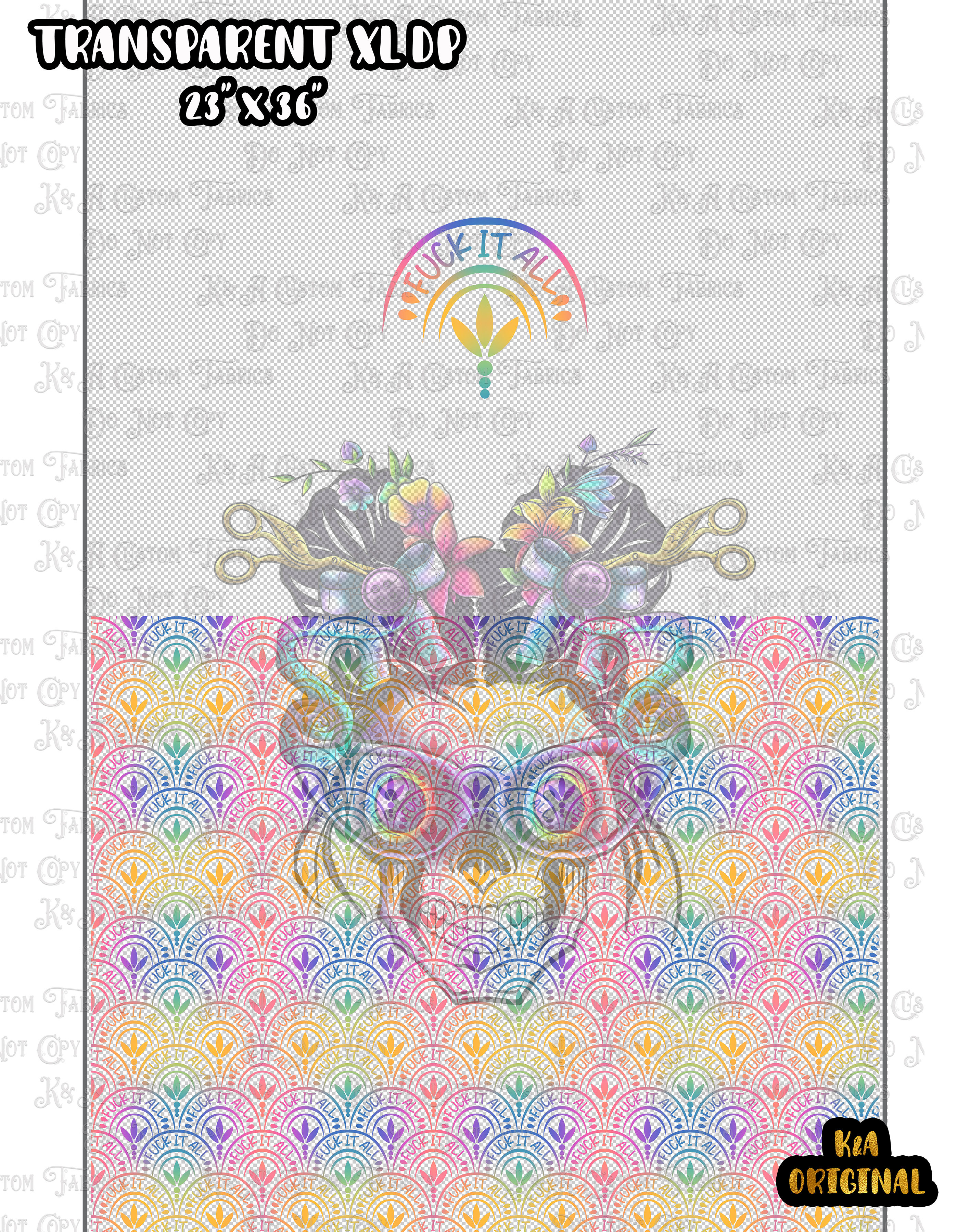 Fuck It All Rainbow Clear/ Holographic Vinyl DP
