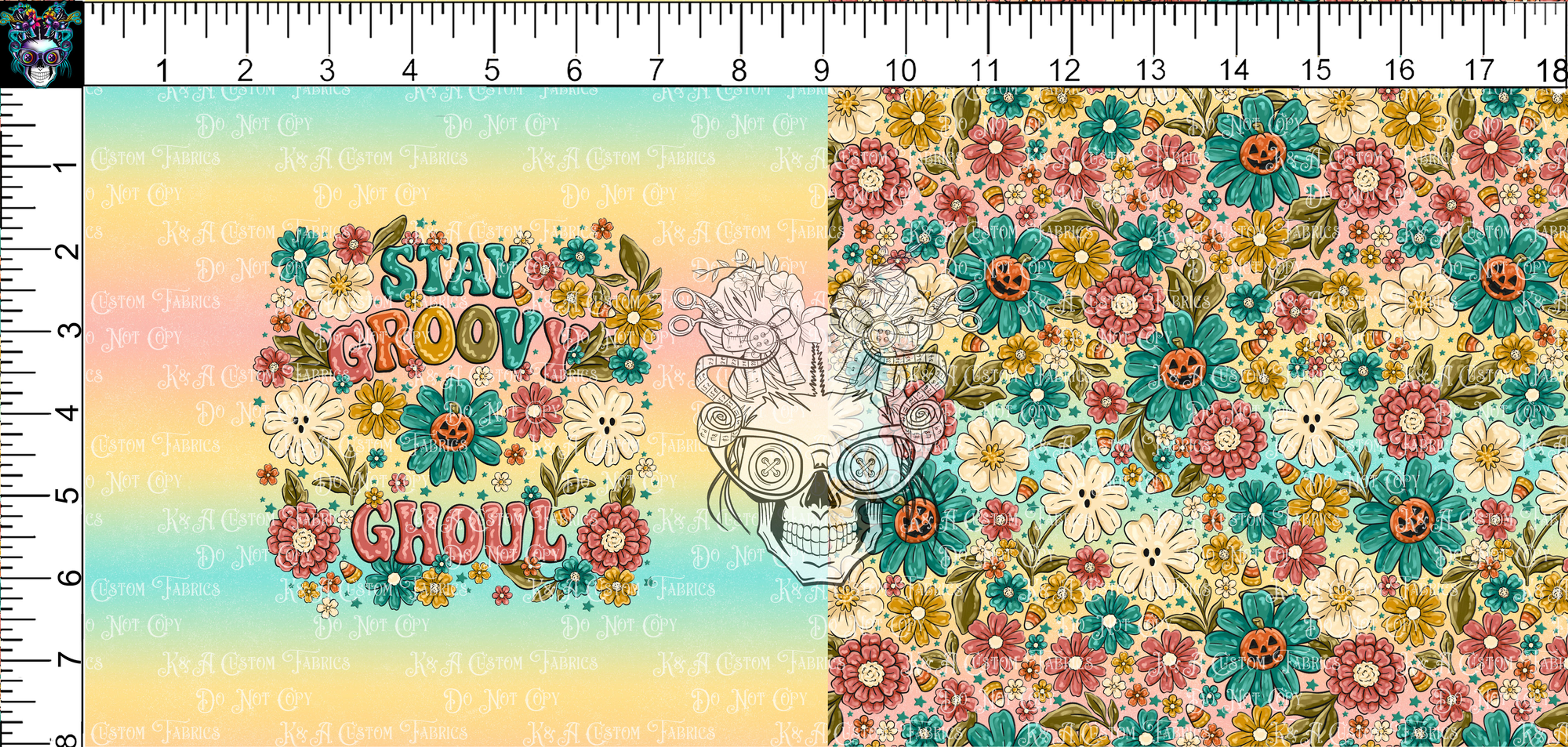 Groovy Floral Ghoul Ombre DP