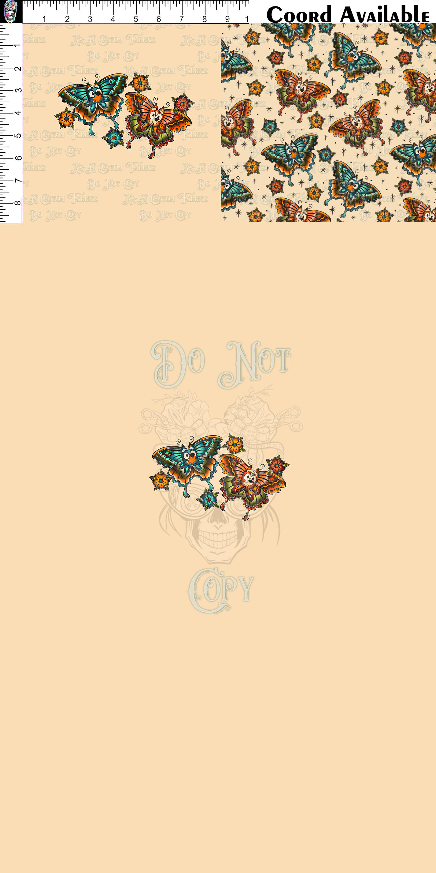 Blue Dog Butterfly Tatz Clothing Panel