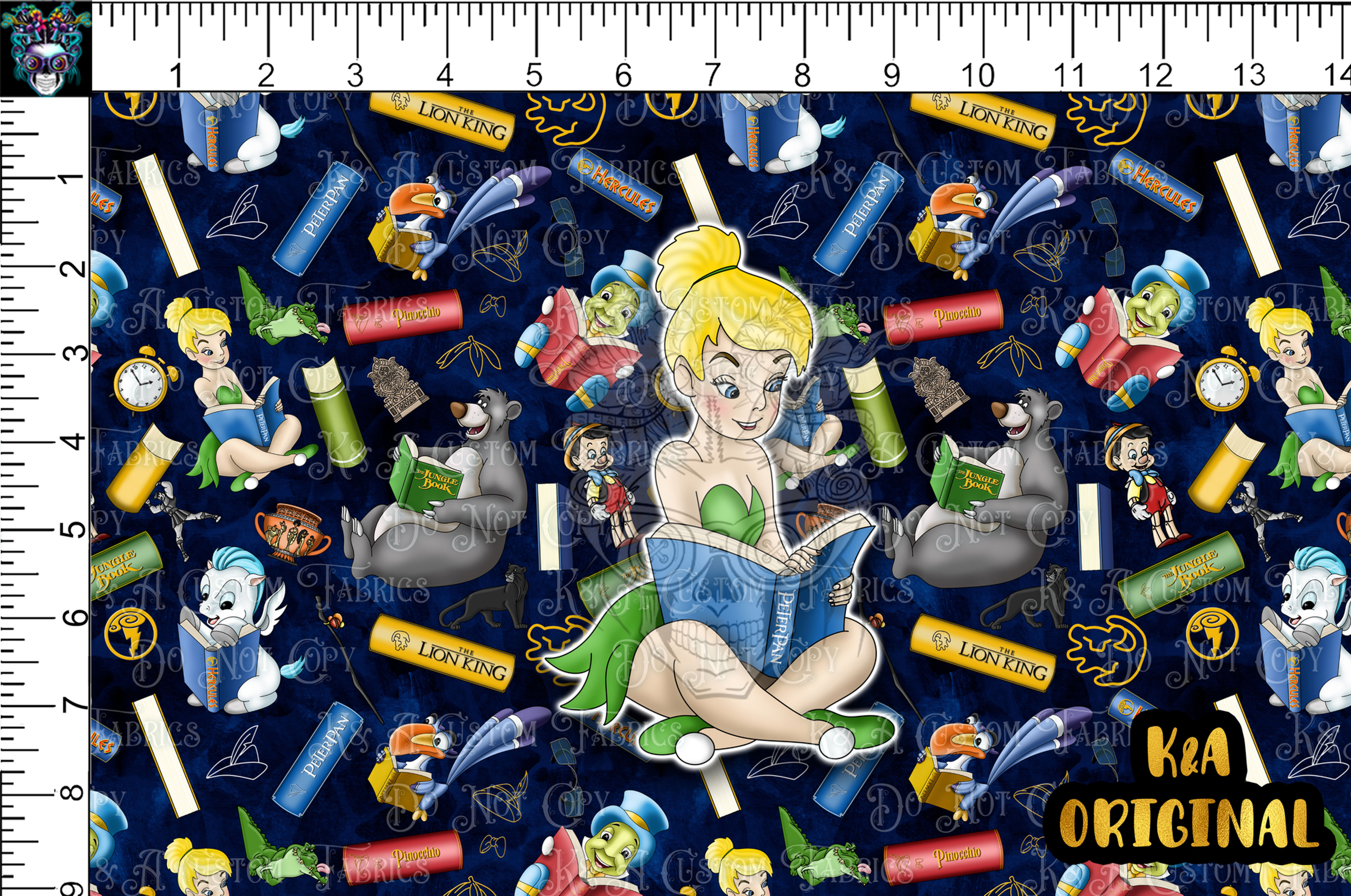 Magical Books Blue Tumbler Panel