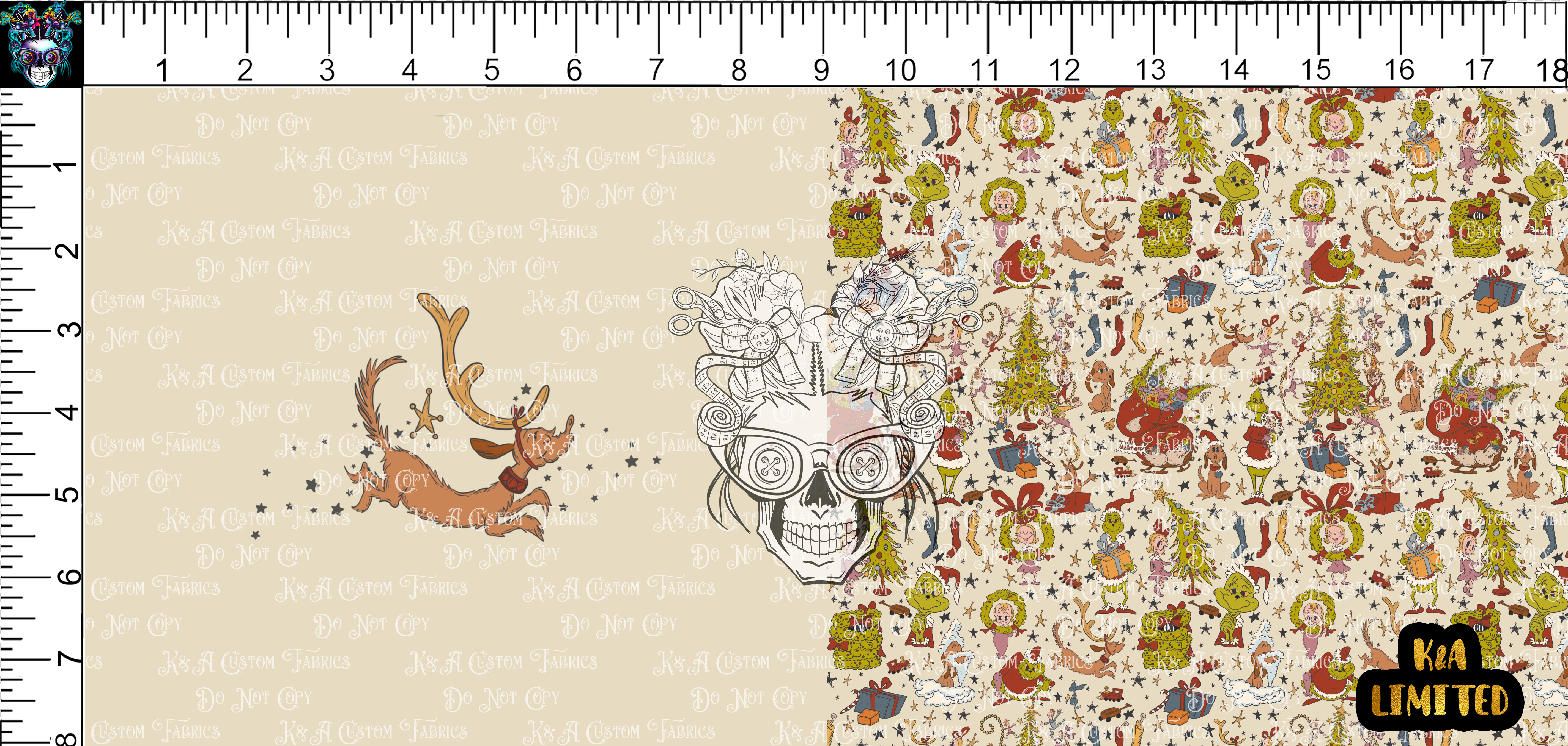 Mean One Xmas Quilt Tossed DP