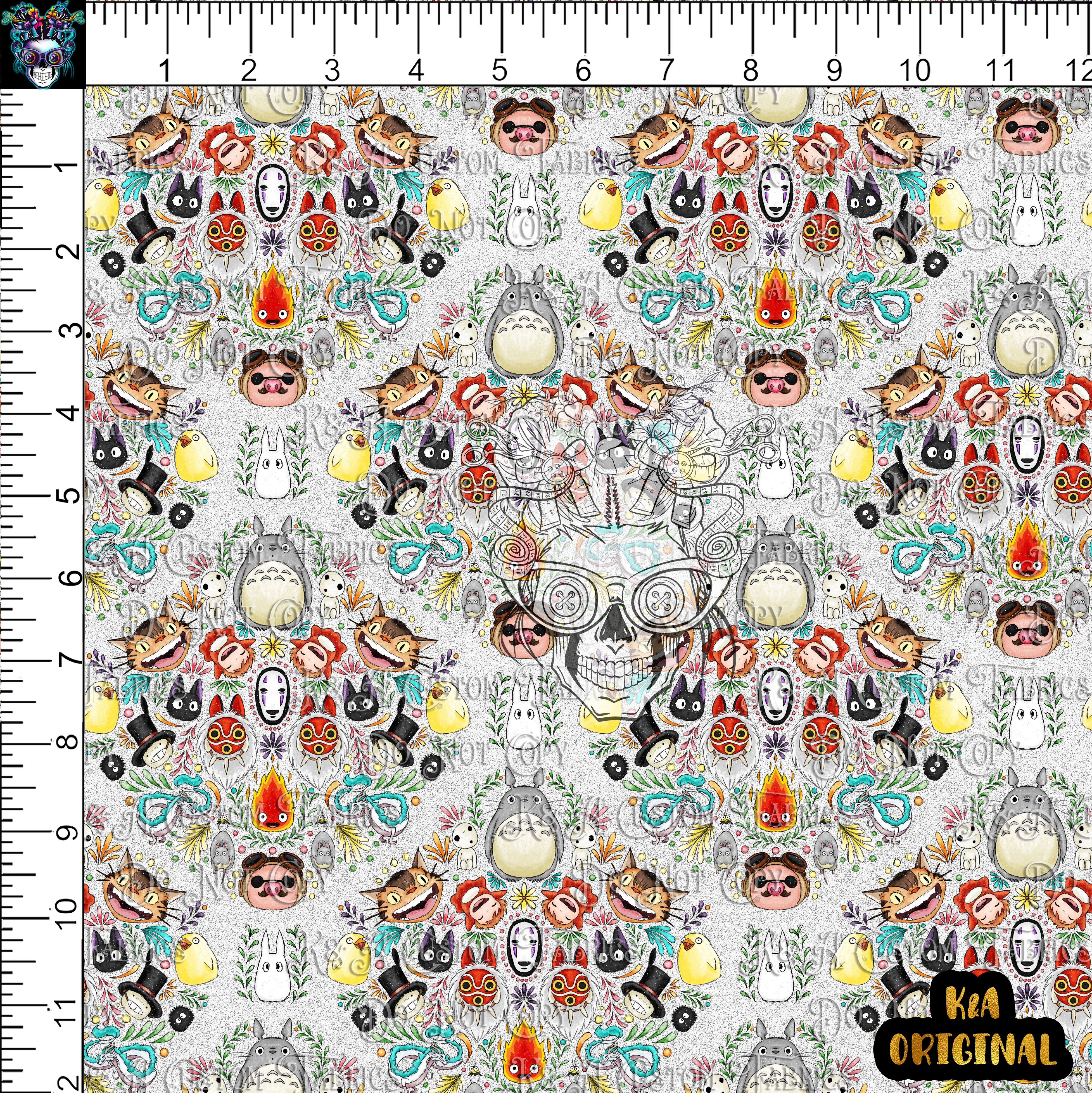 Anime Studio Damask Grey