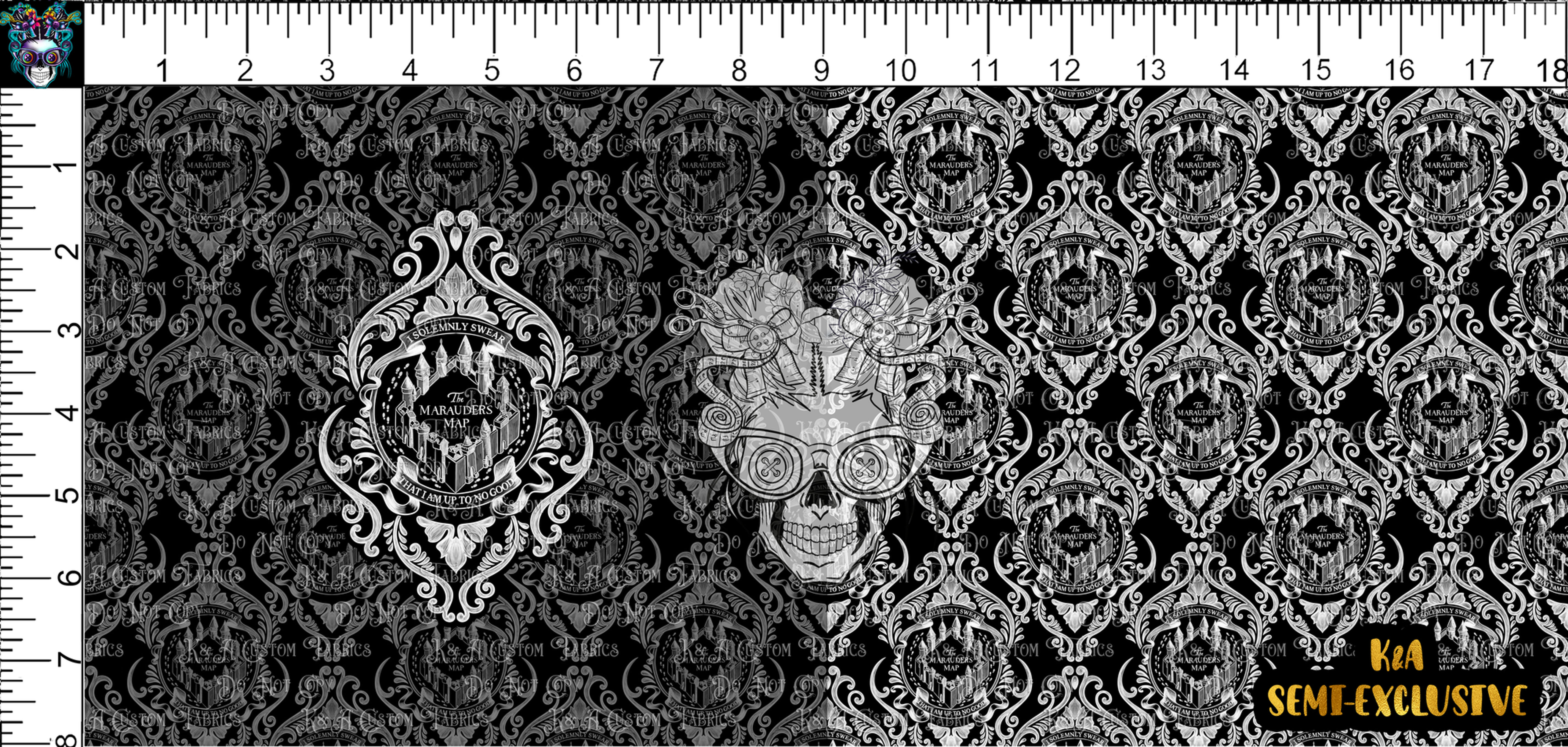 HP Disappearing Map Dark Damask DP
