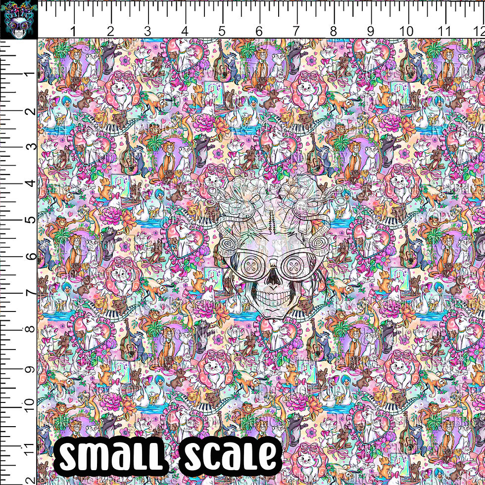Thumbnail: M.Motif Fancy Cats-Frames Tie Dye
