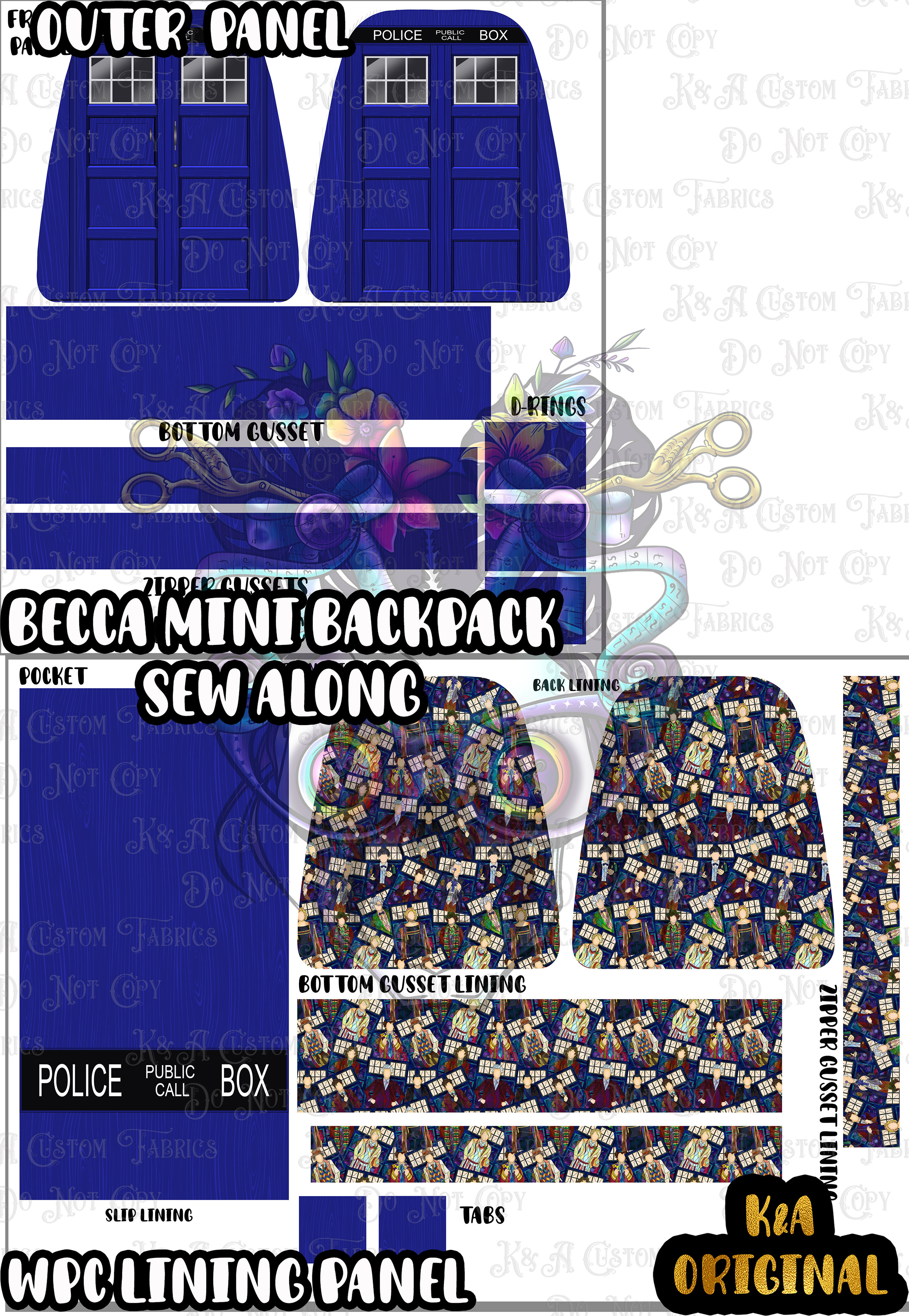 Flying Phonebooth Sew Along (Becca Mini Backpack)