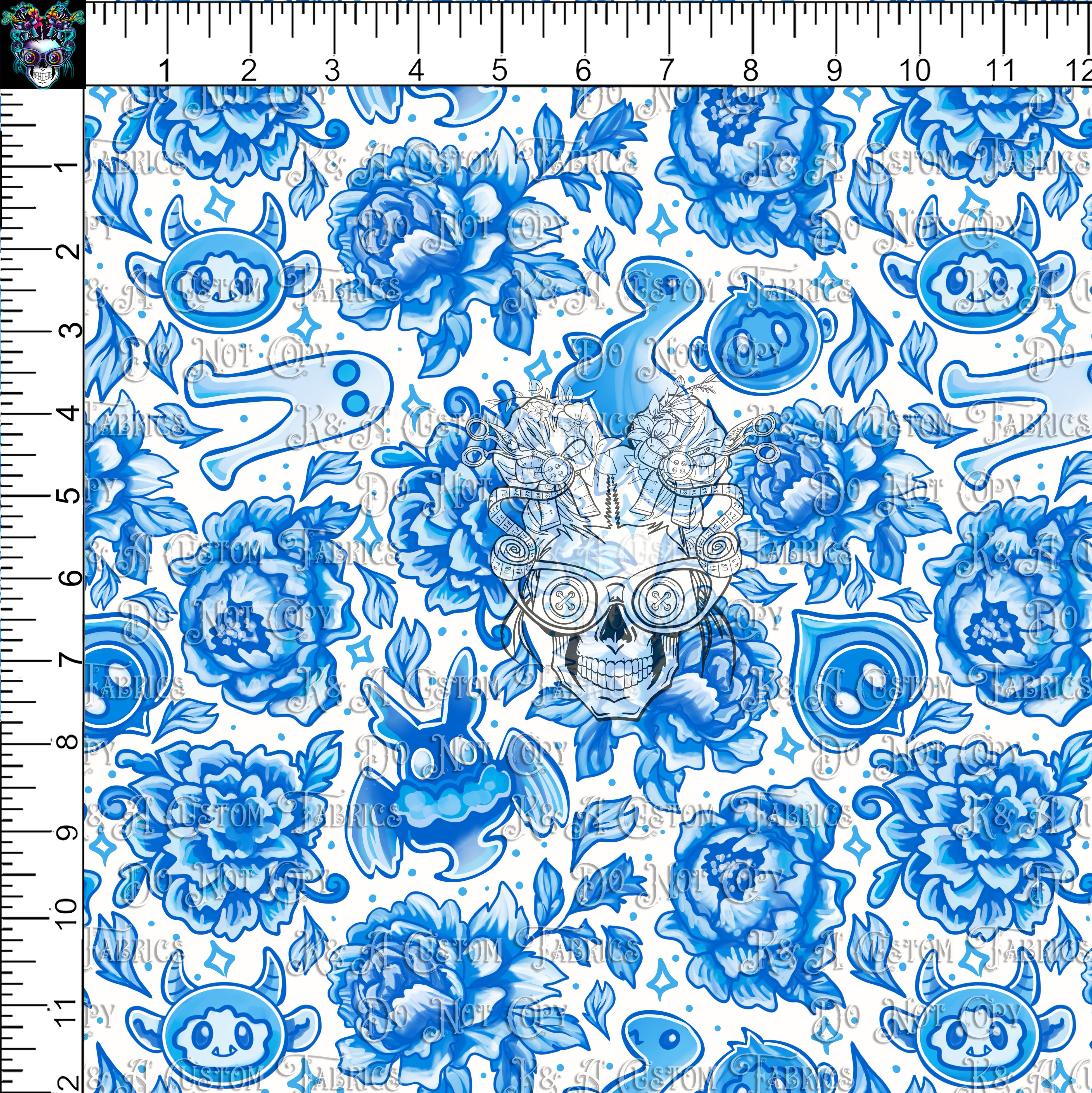 Blue Floral Cryptids