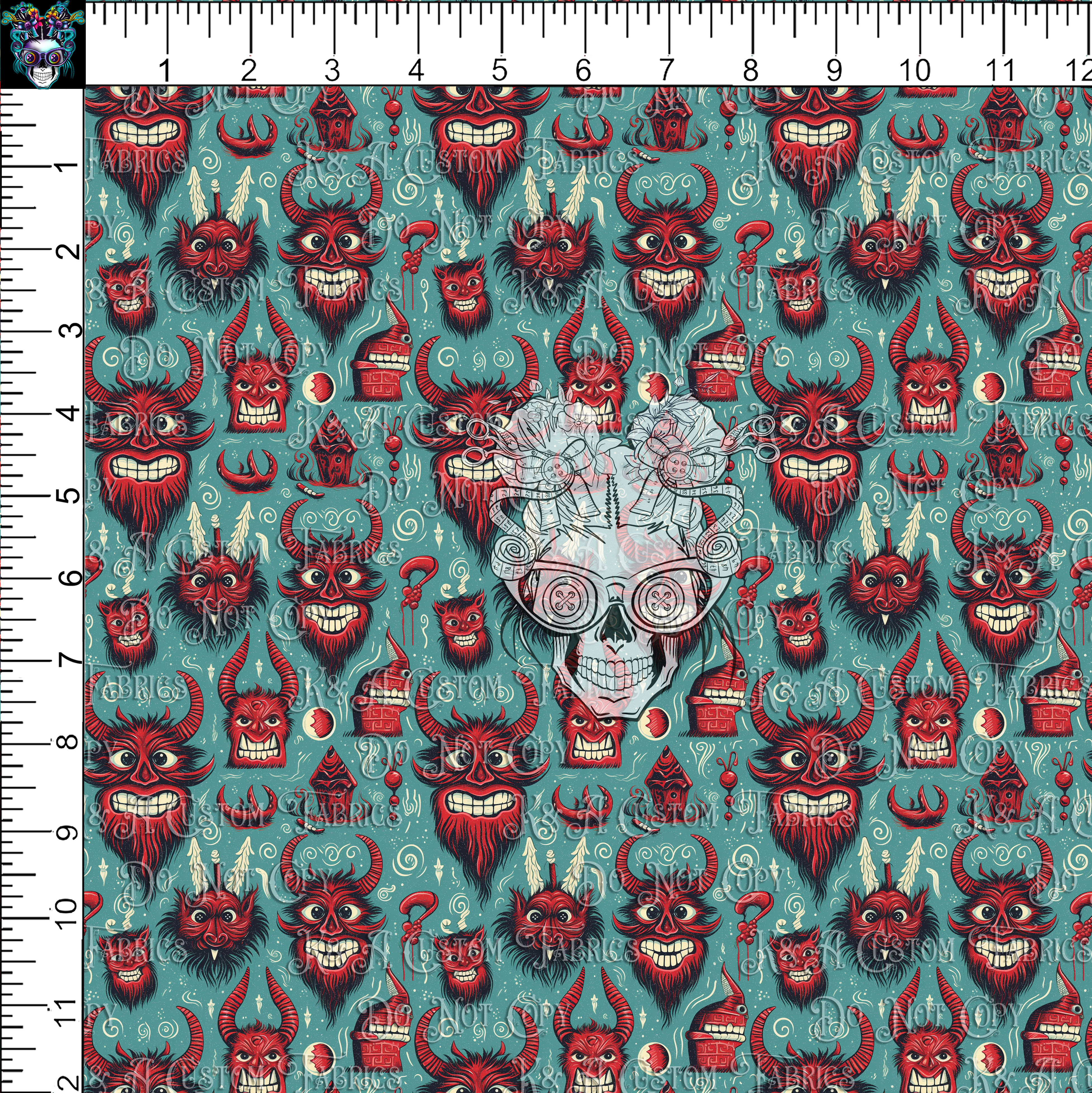 Krampus On Blue