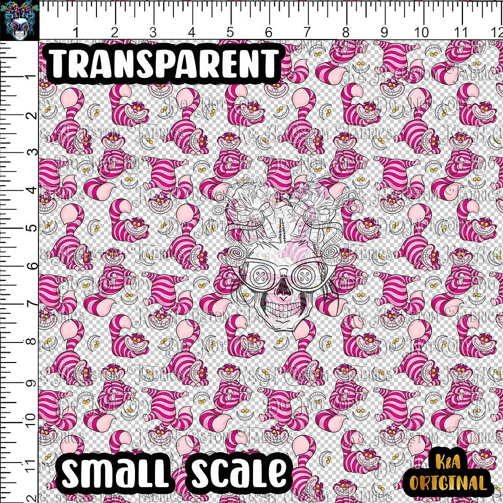 Thumbnail: Grinning Pink Cat Transparent Clear/Holograph