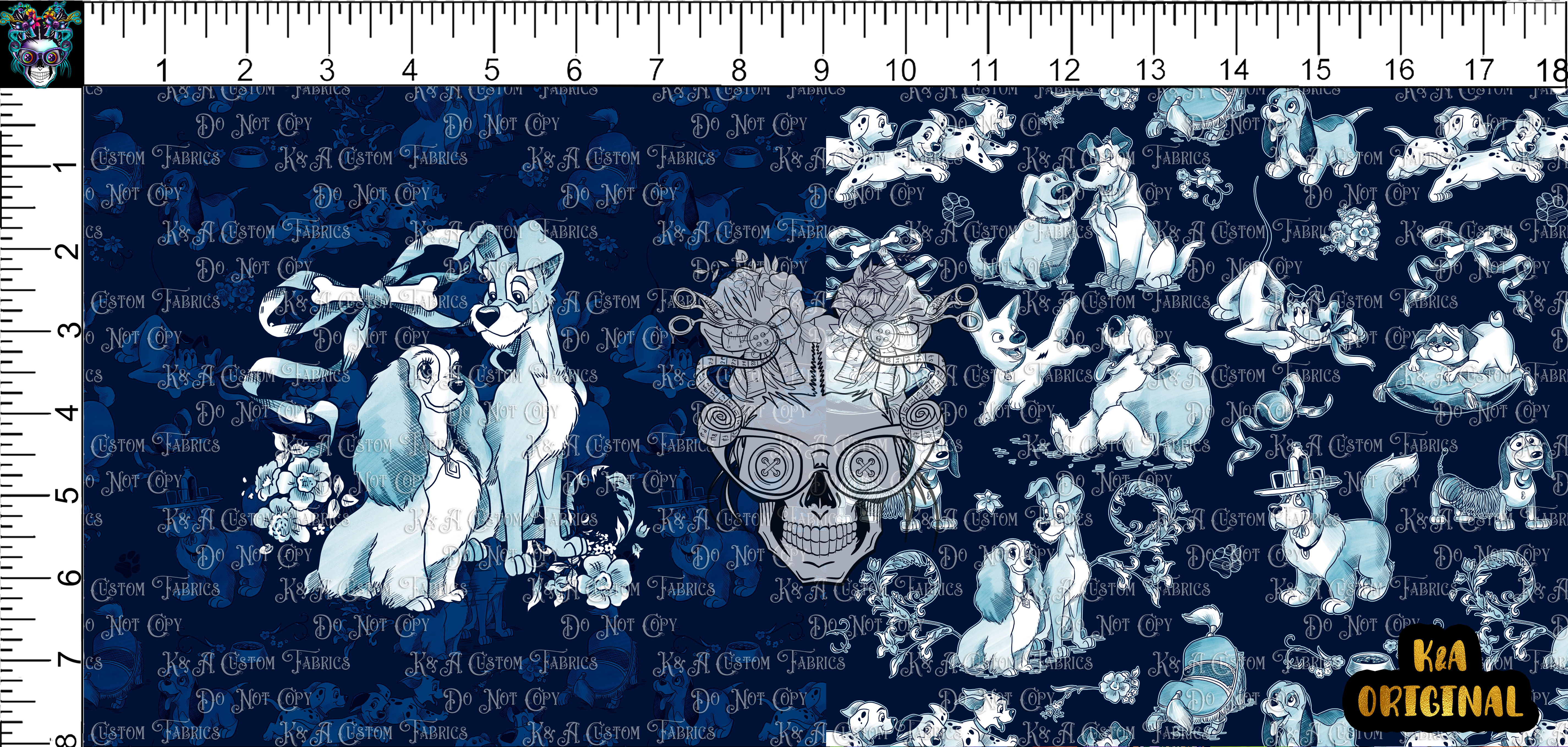 Main Street Mutts Navy DP