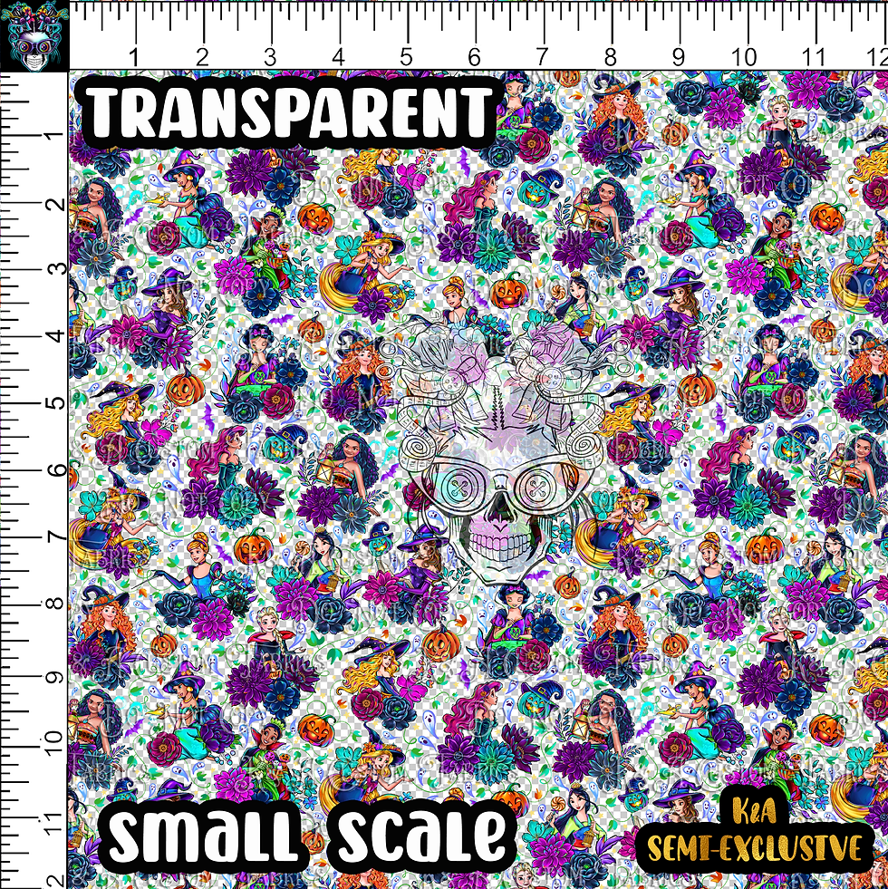Thumbnail: Spooktacular Halloween Light Blue Transparent Clear/Holograph