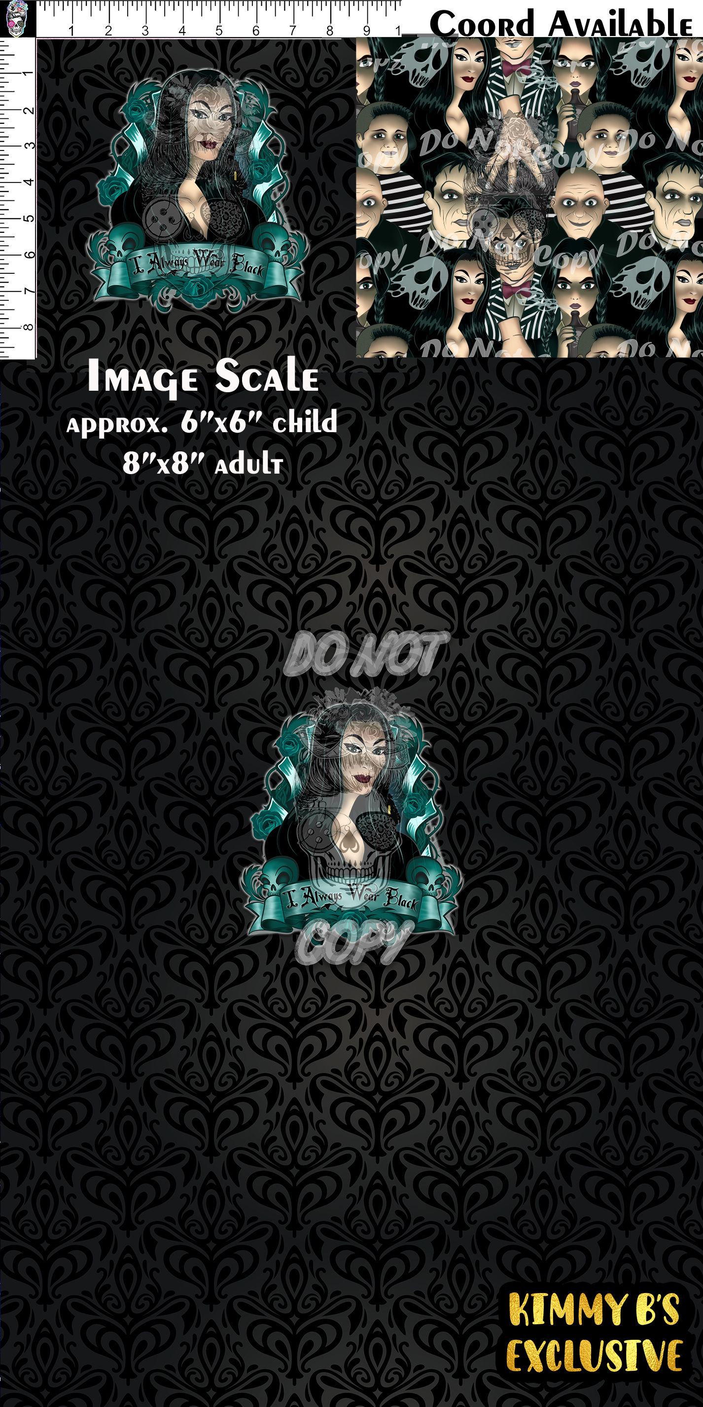 Mysterious & Spooky - Morticia Clothing Panel