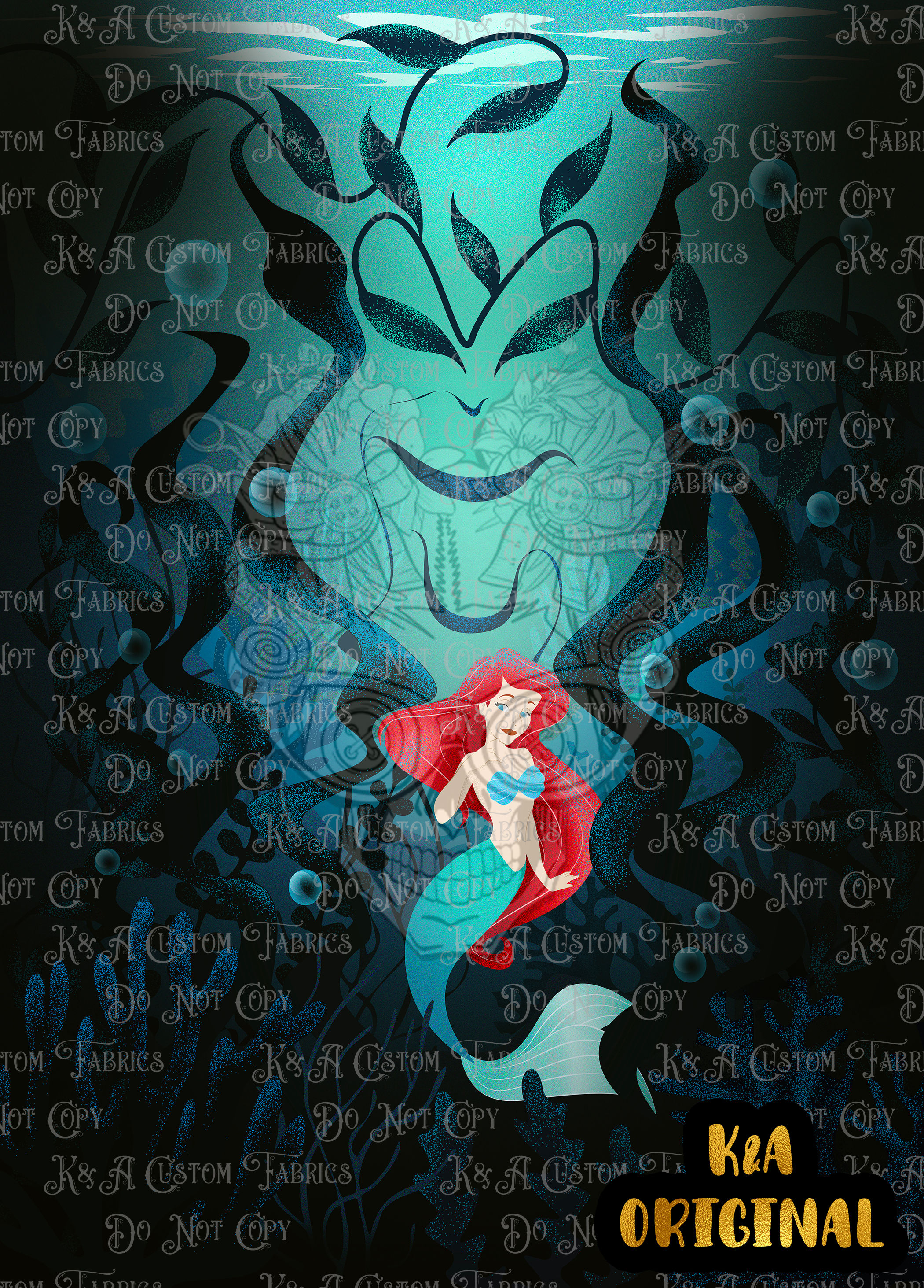 Underwater Princess Silhouette Topper