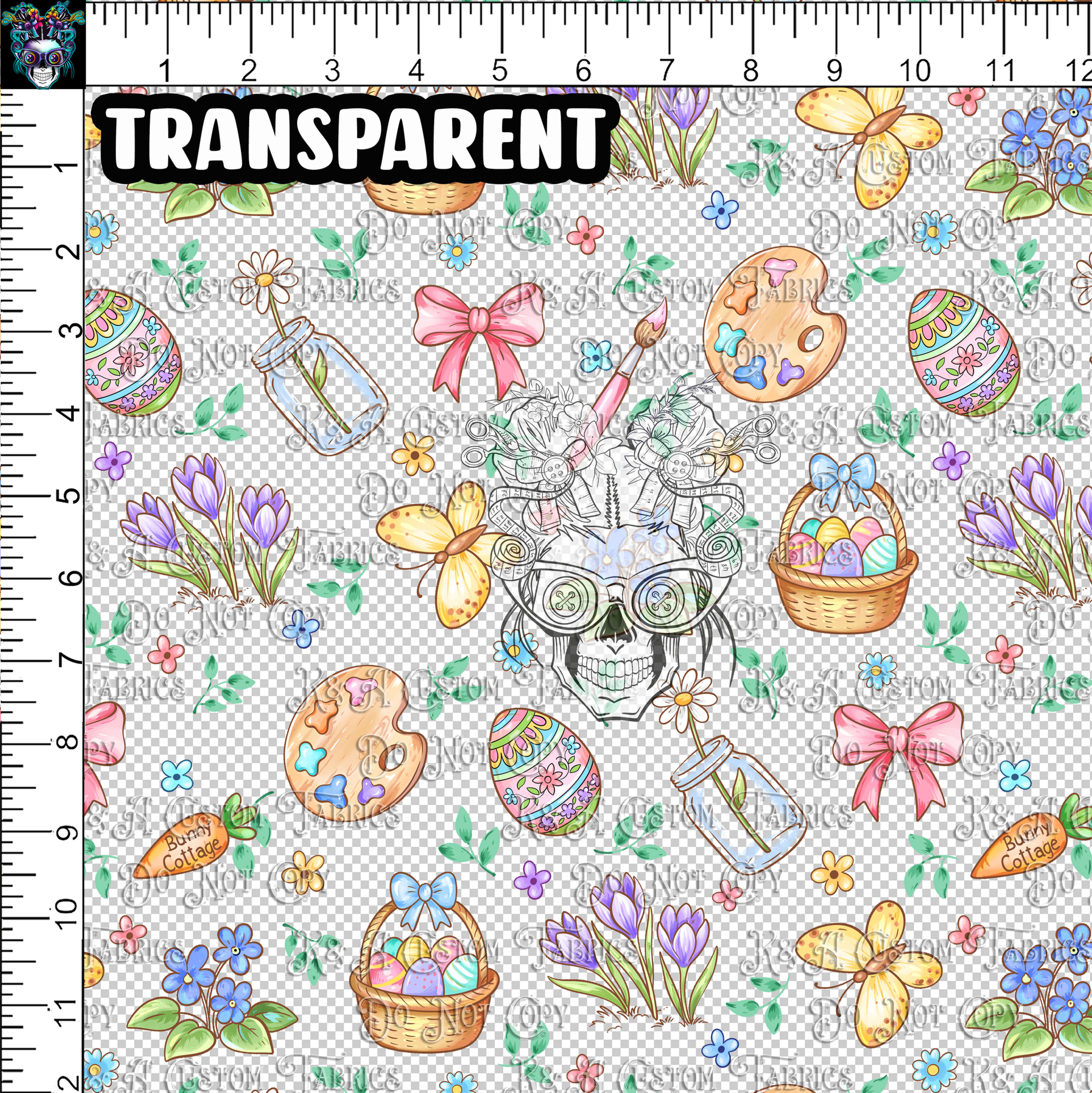 DSP Bunny Blooms-Elements Clear/Holographic Vinyl