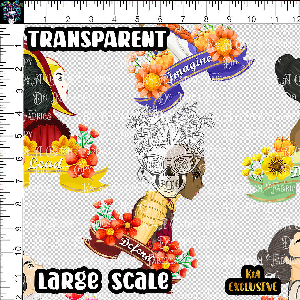 Thumbnail: Inspirational Woman Floral Banner Clear/Holographic Vinyl