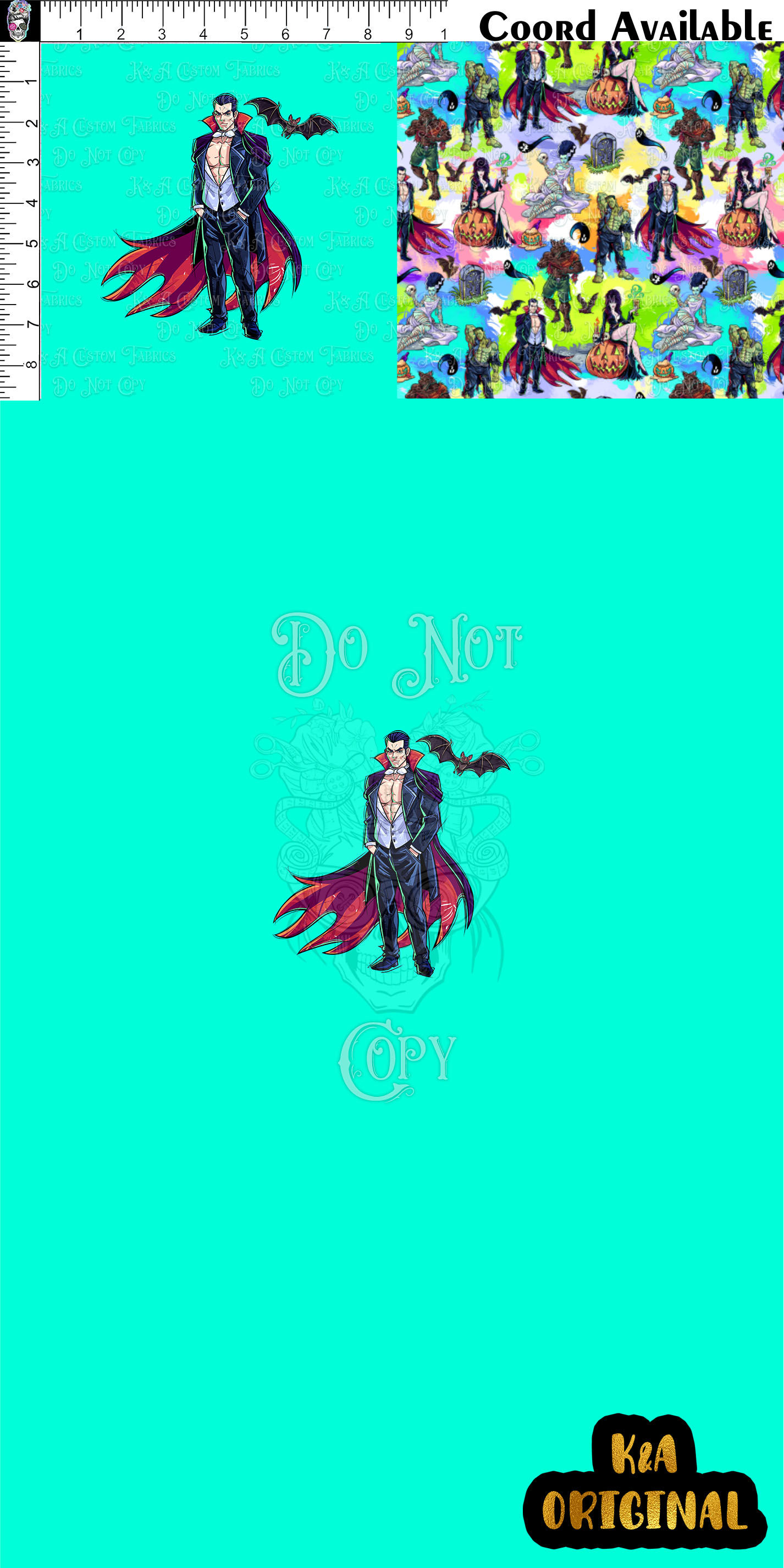 Horror Neon Pinups-Monsters Clothing Panel