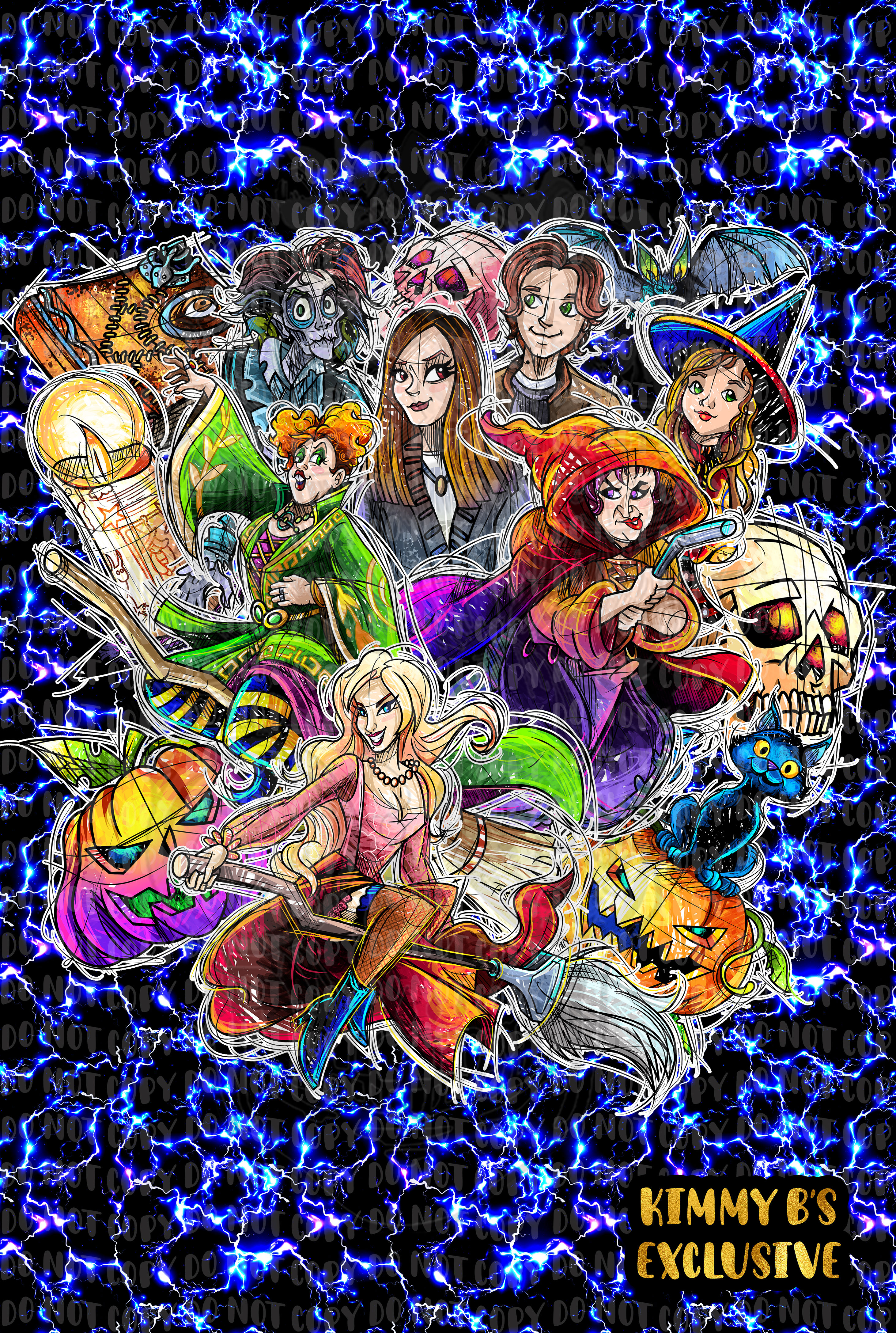 Witch Sisters Blanket Topper