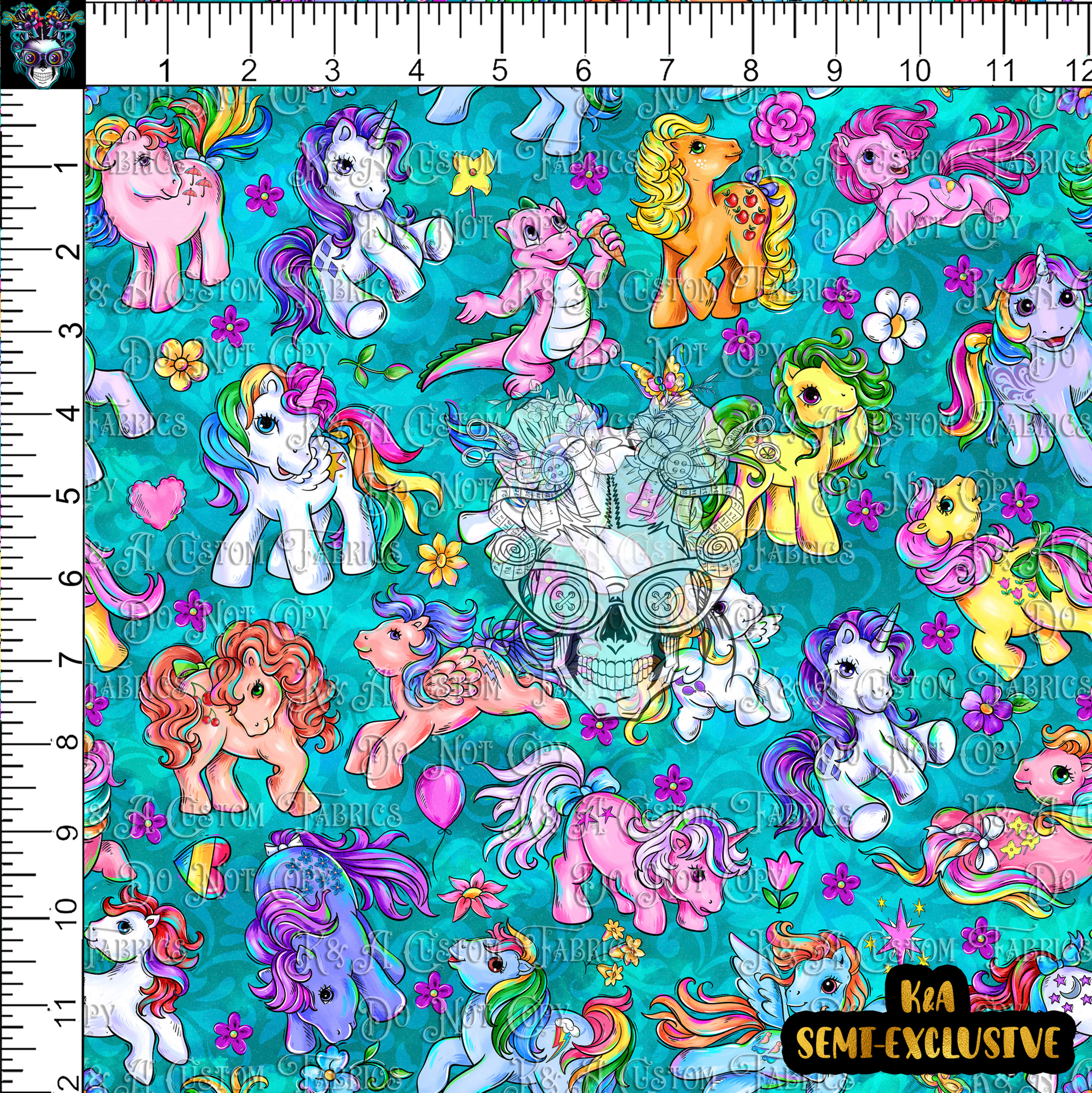 M.Motif Pony Friends Tossed Teal