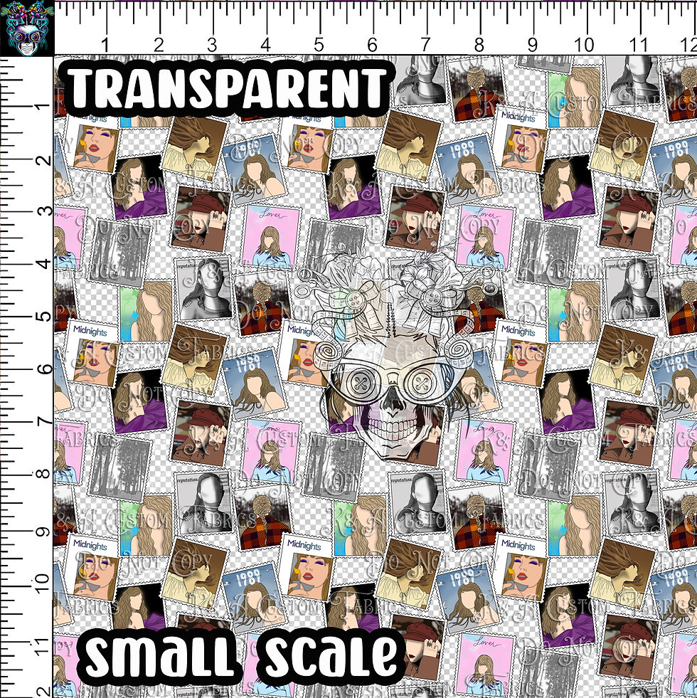 Thumbnail: TS Postage Stamps Black Clear/Holographic Vinyl