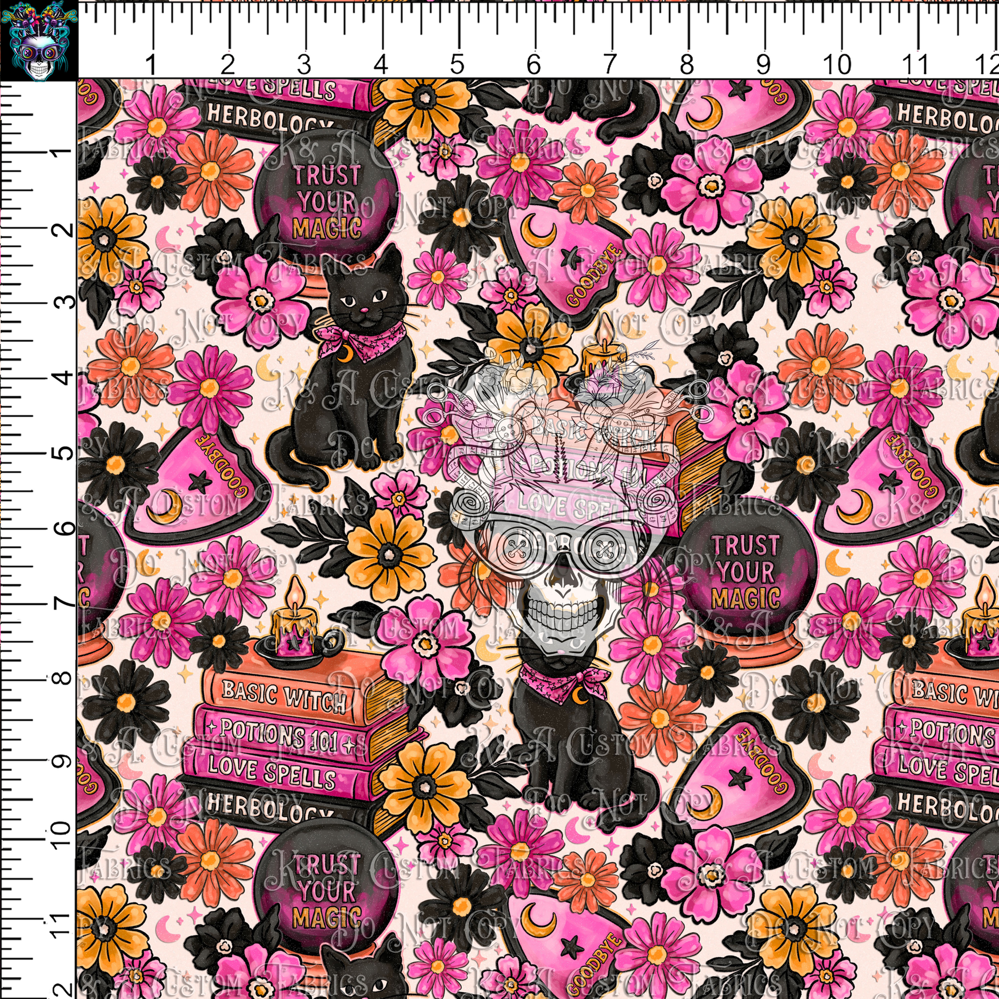 Witchy Floral Books Peach