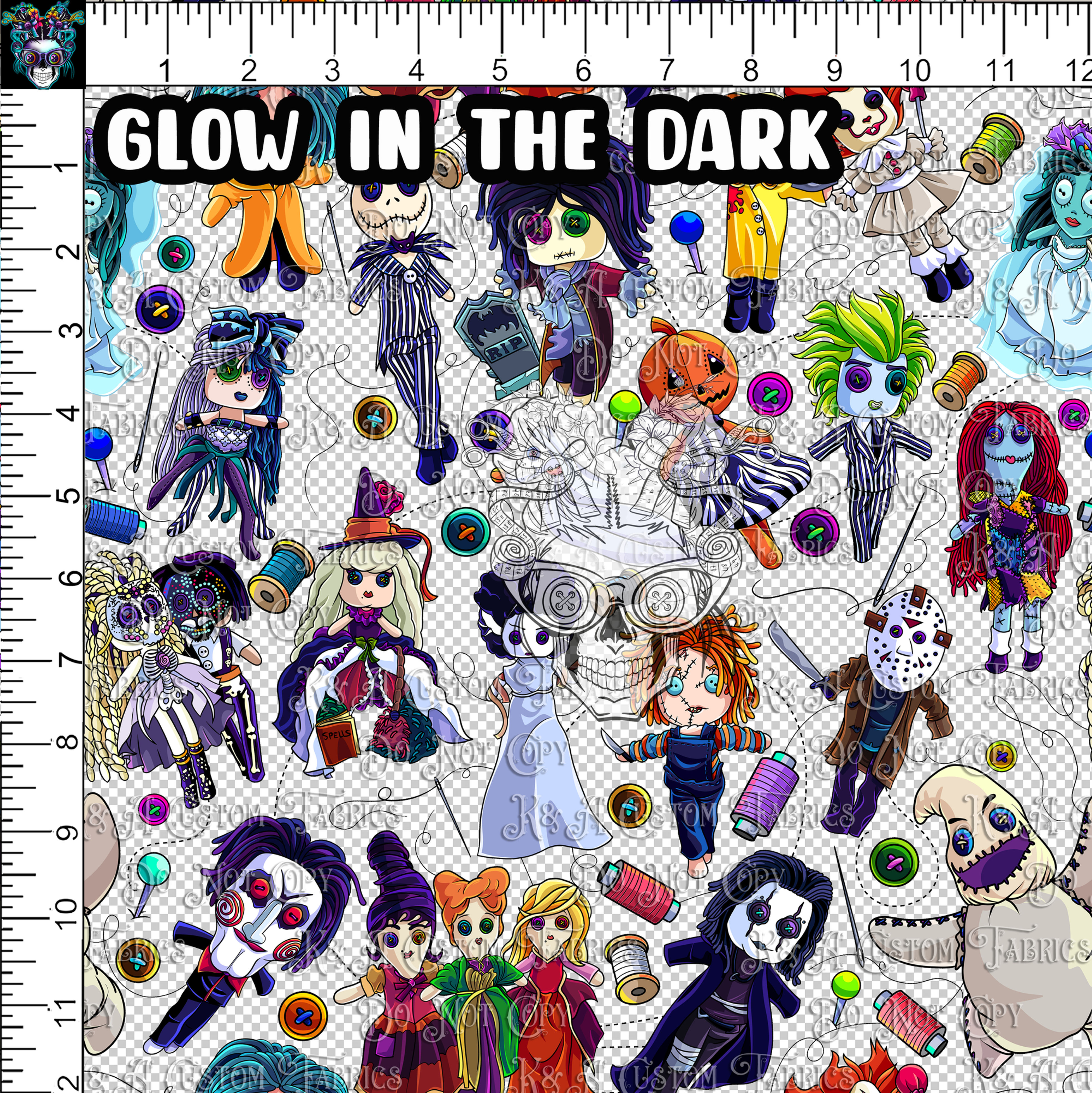Spooky Sewing Dolls Glow