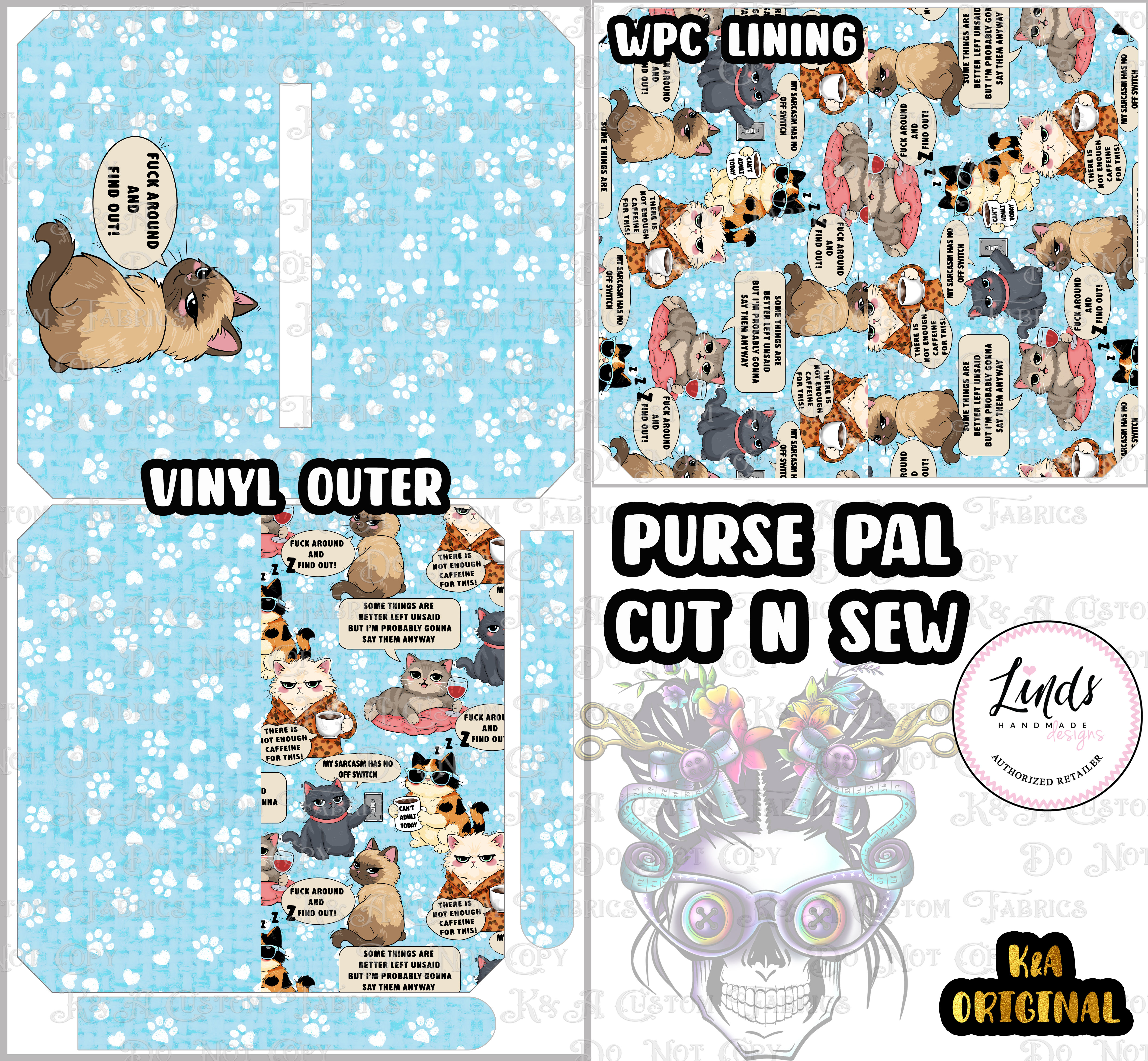 Sassy Cats Blue PP