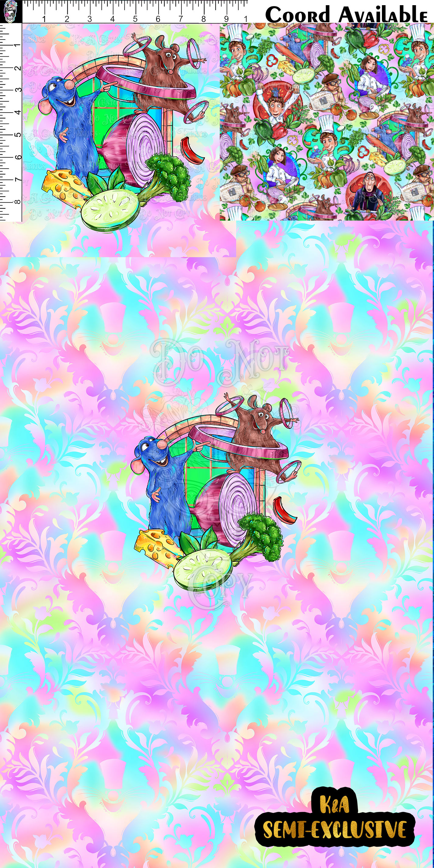 M.Motif Mouse Chef Pastel Clothing Panel