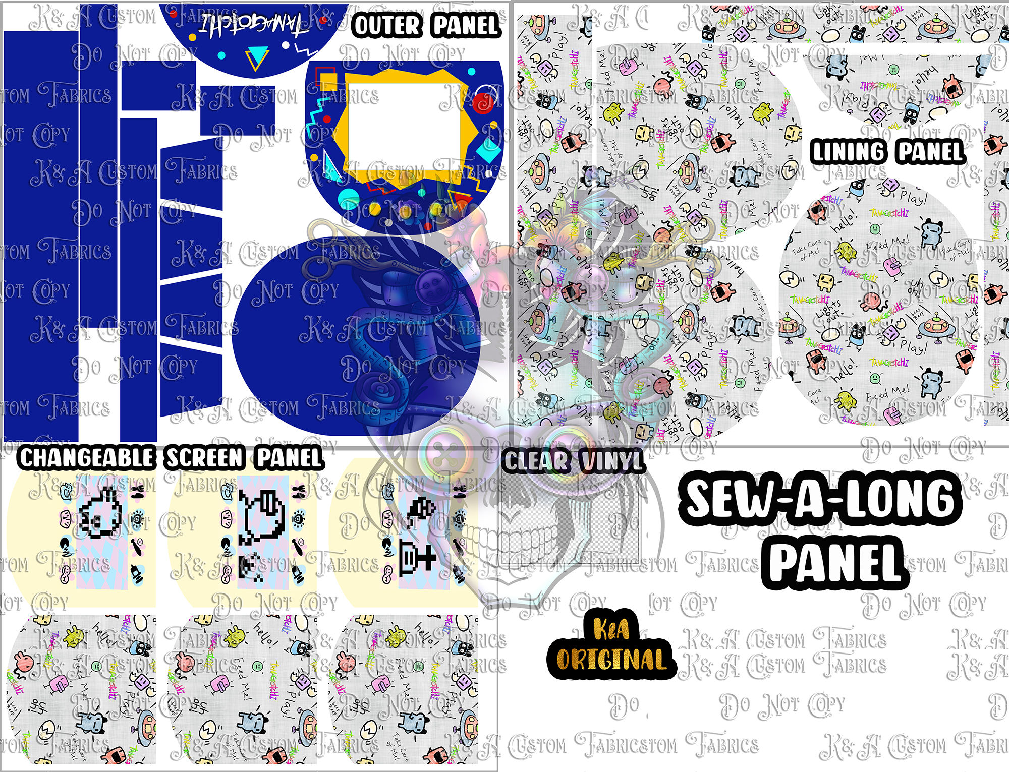 Pocket Pet Blue Sew Along (Jezzy Crossbody) Plus