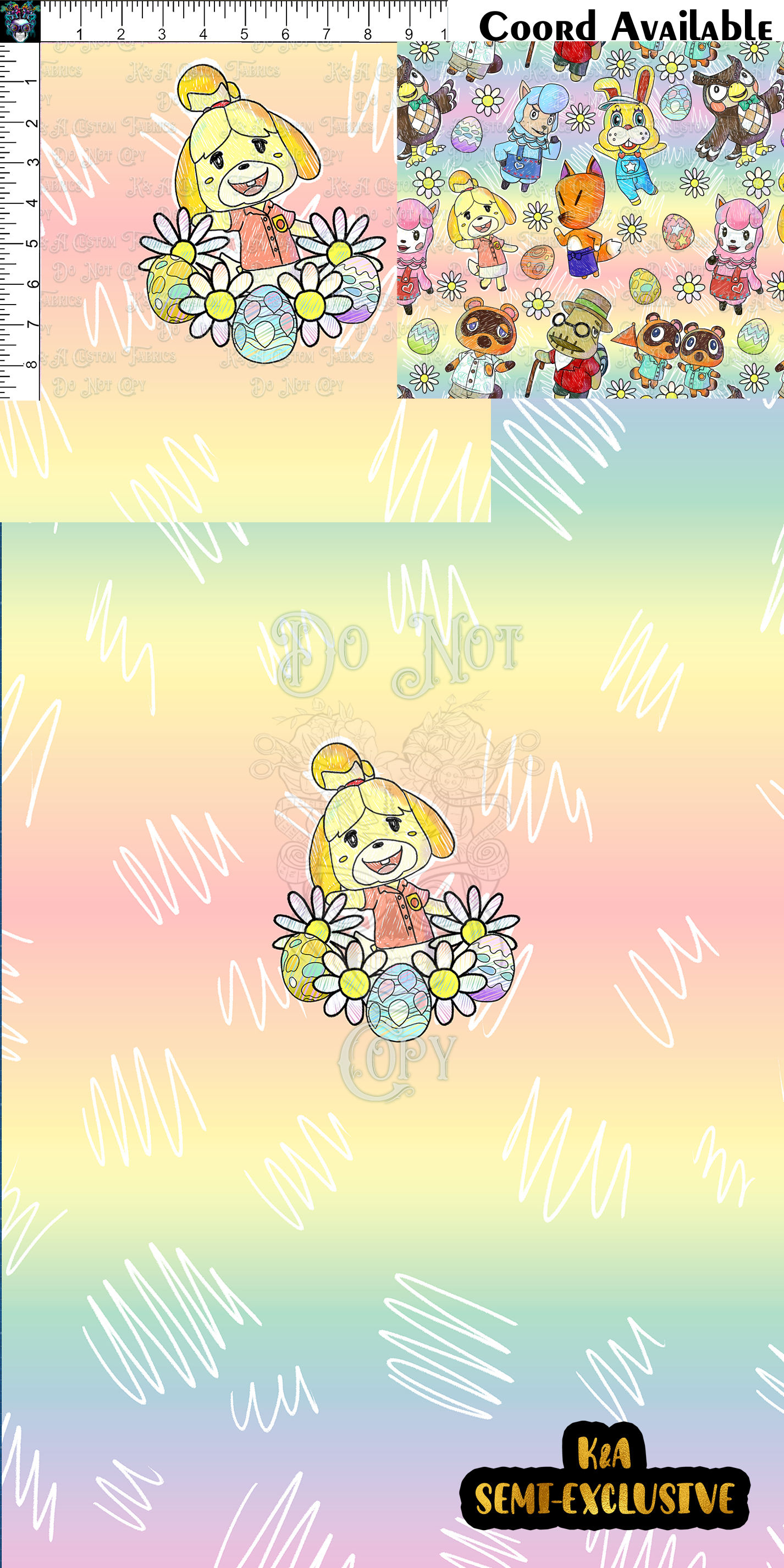 Crossing Animals Easter Clothing Panel