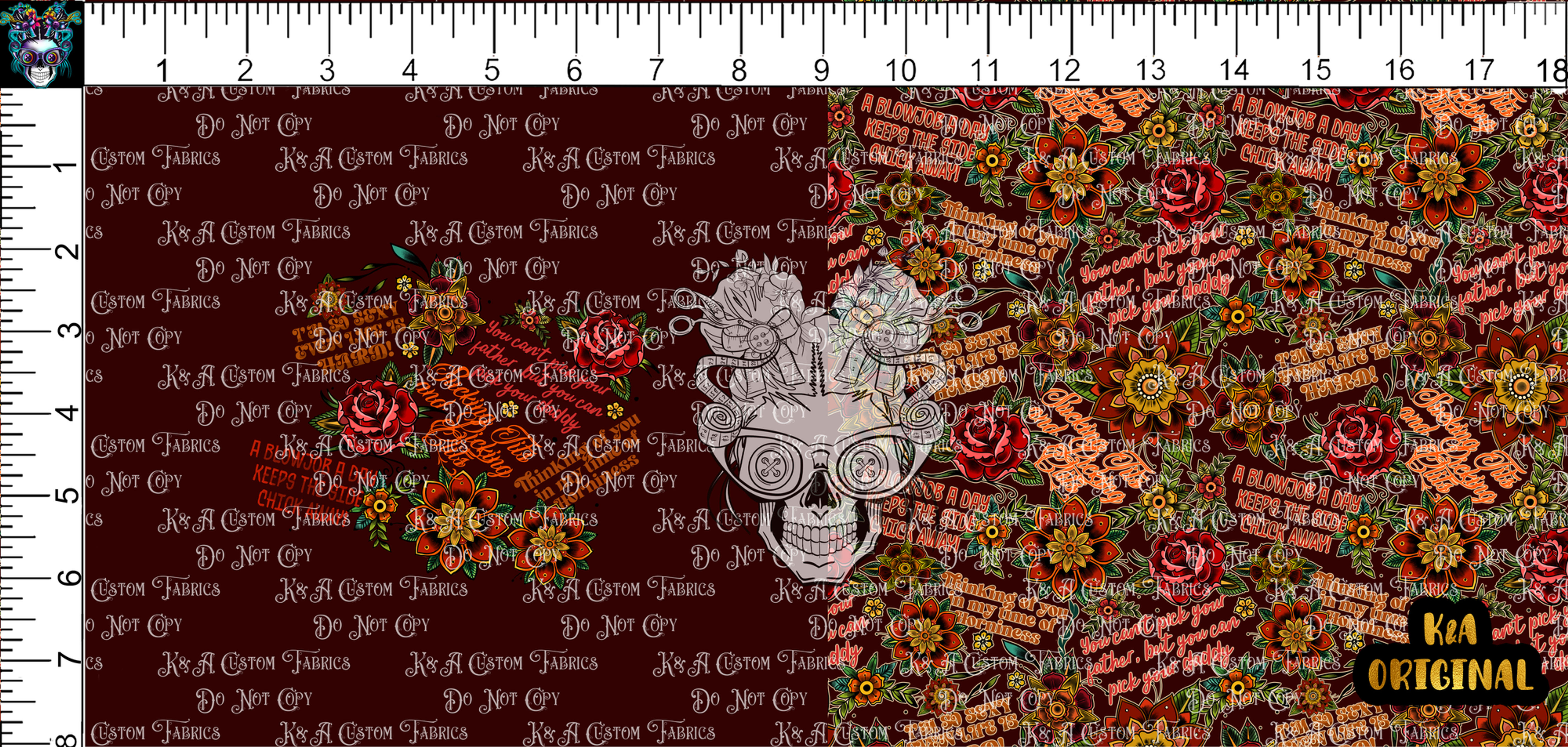 Sassy Floral Tats Maroon DP
