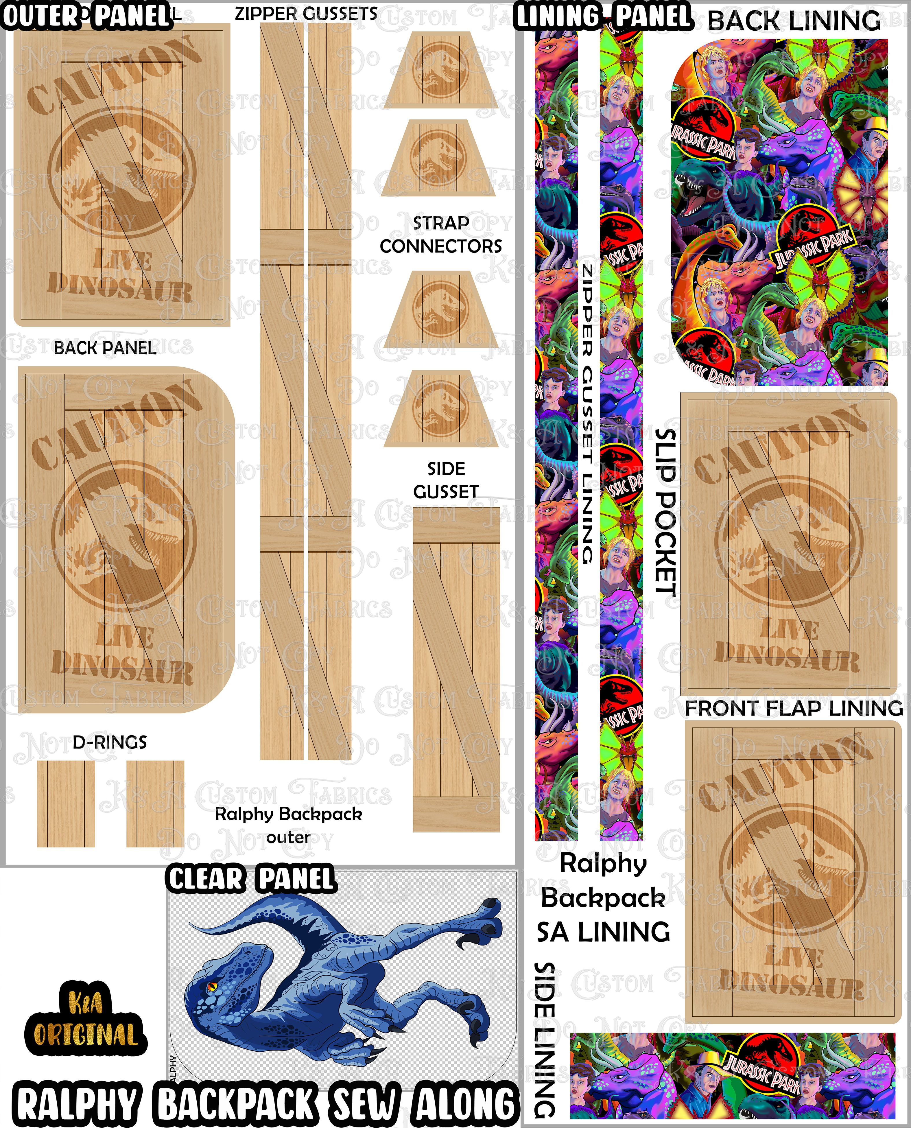 Dino Crate Sew Along (Ralphy Backpack) Plus