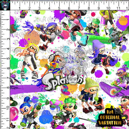 Splatoon Style Texture Splatoon | K&A Custom Fabrics