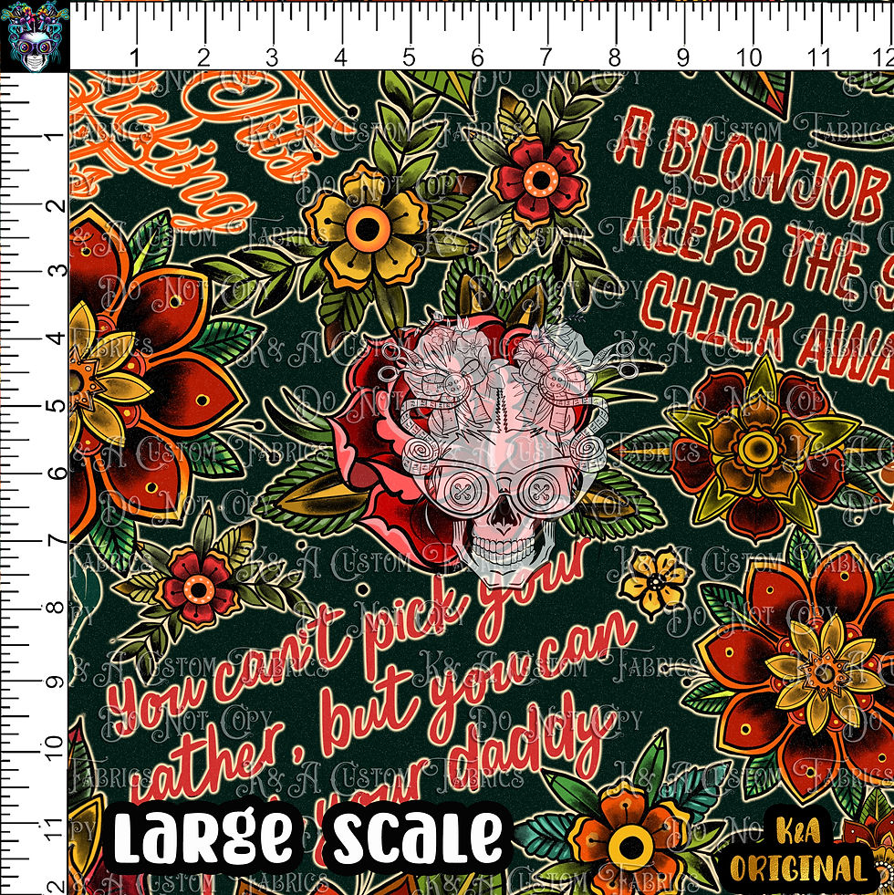 Thumbnail: Sassy Floral Tats Green