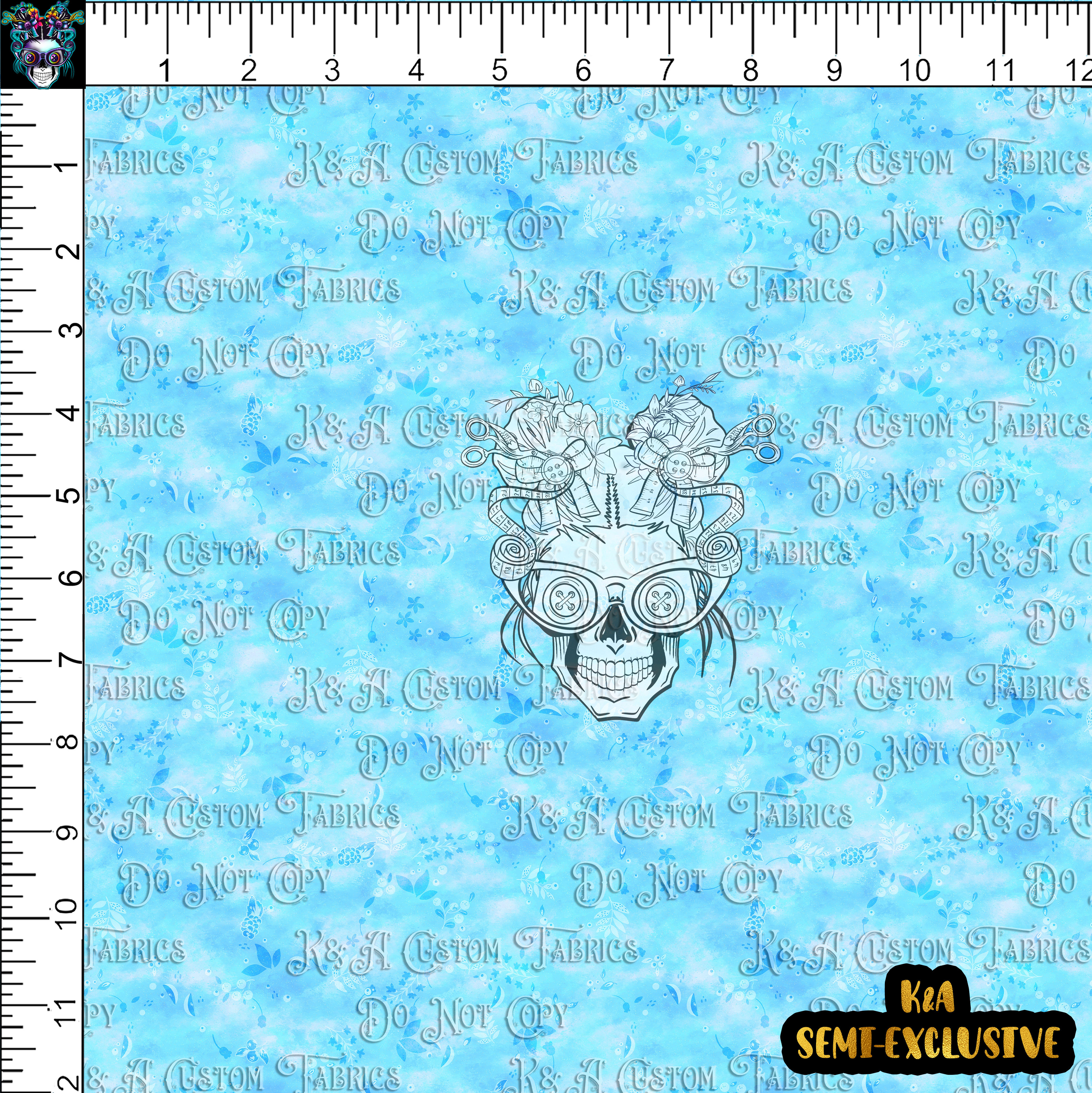 M.Motif Strawberry Girl Stacked Baby Blue Coord