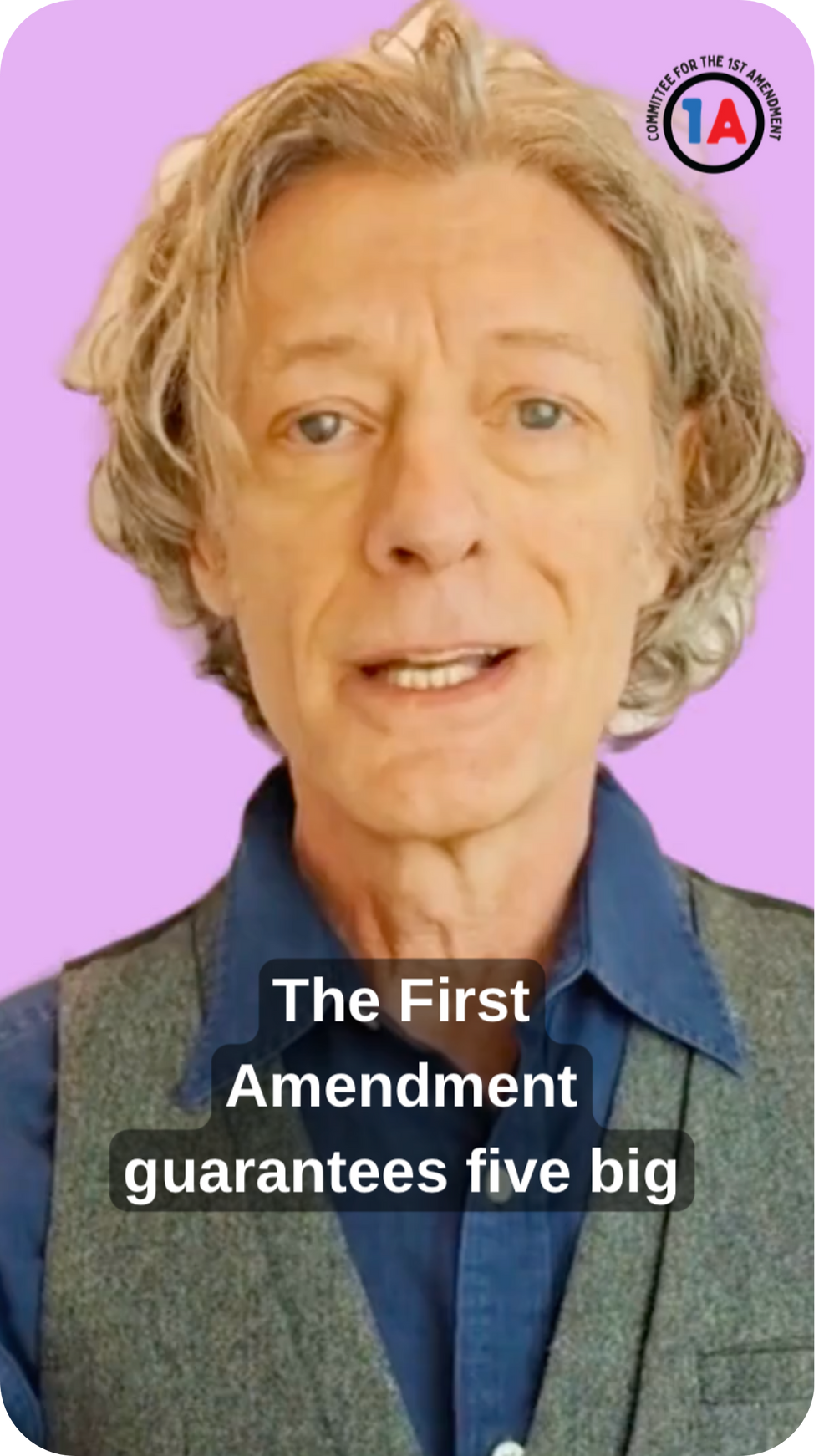 Thumbnail of video of Old Dogs & New Tricks cast reading the First Amendment