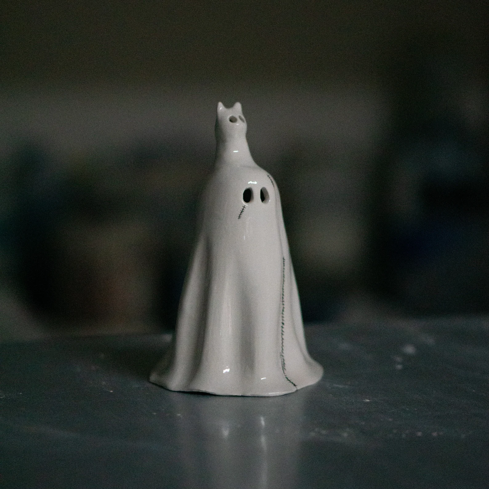 ghost and cat incense burner