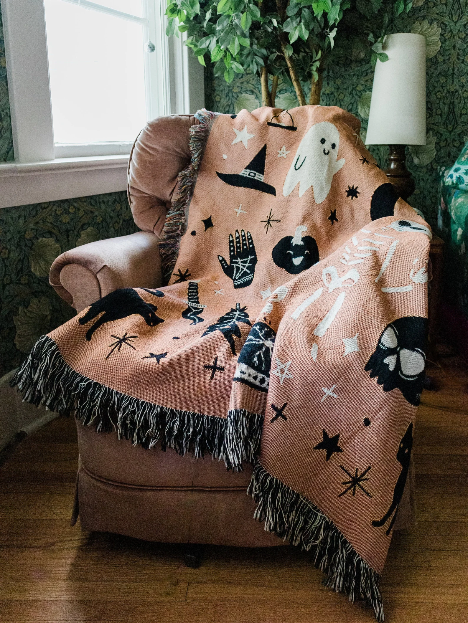 halloween woven blanket