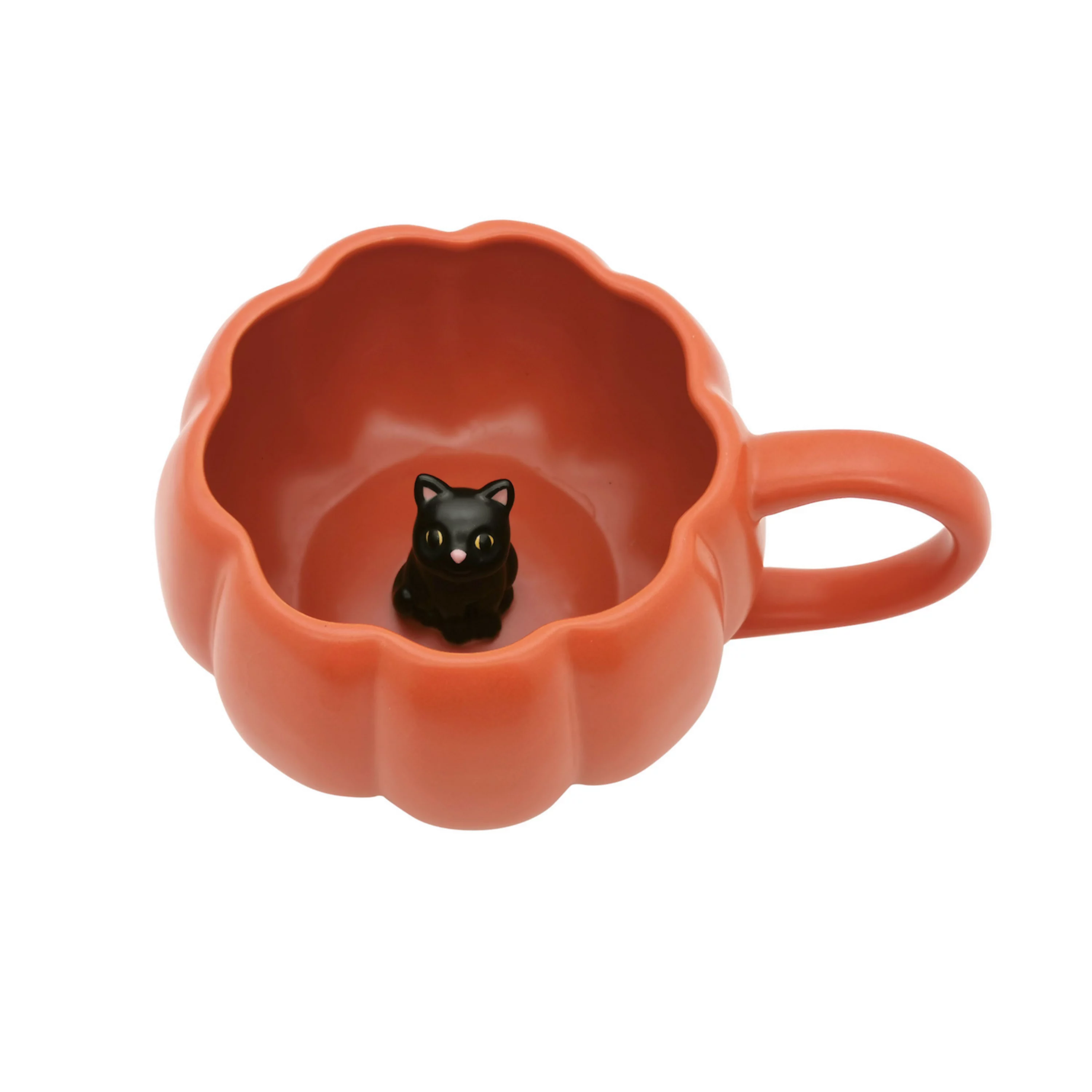 cat in pumpkin peekaboo mug