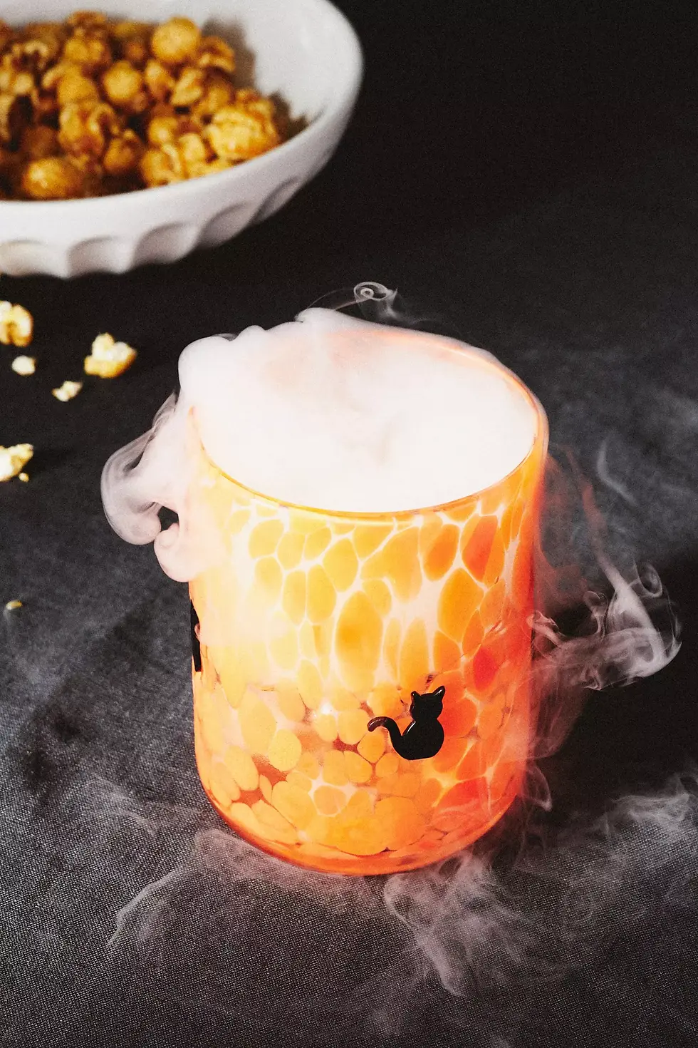 halloween black cats high ball glass