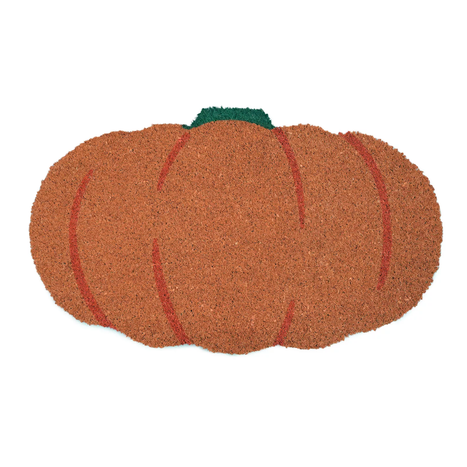 pumpkin shaped coir door mat