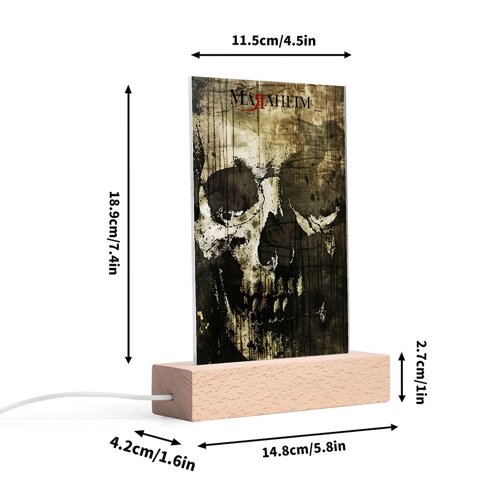 Thumbnail: Maraheim LED Acrylic Night Light and Wooden Base Table Decor
