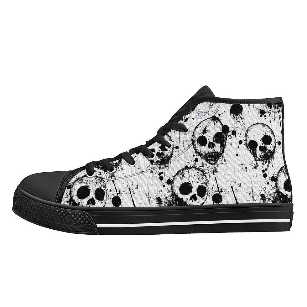 Thumbnail: Maraheim Nightmare Skulls High-Tops - Walk With the Restless Spirits